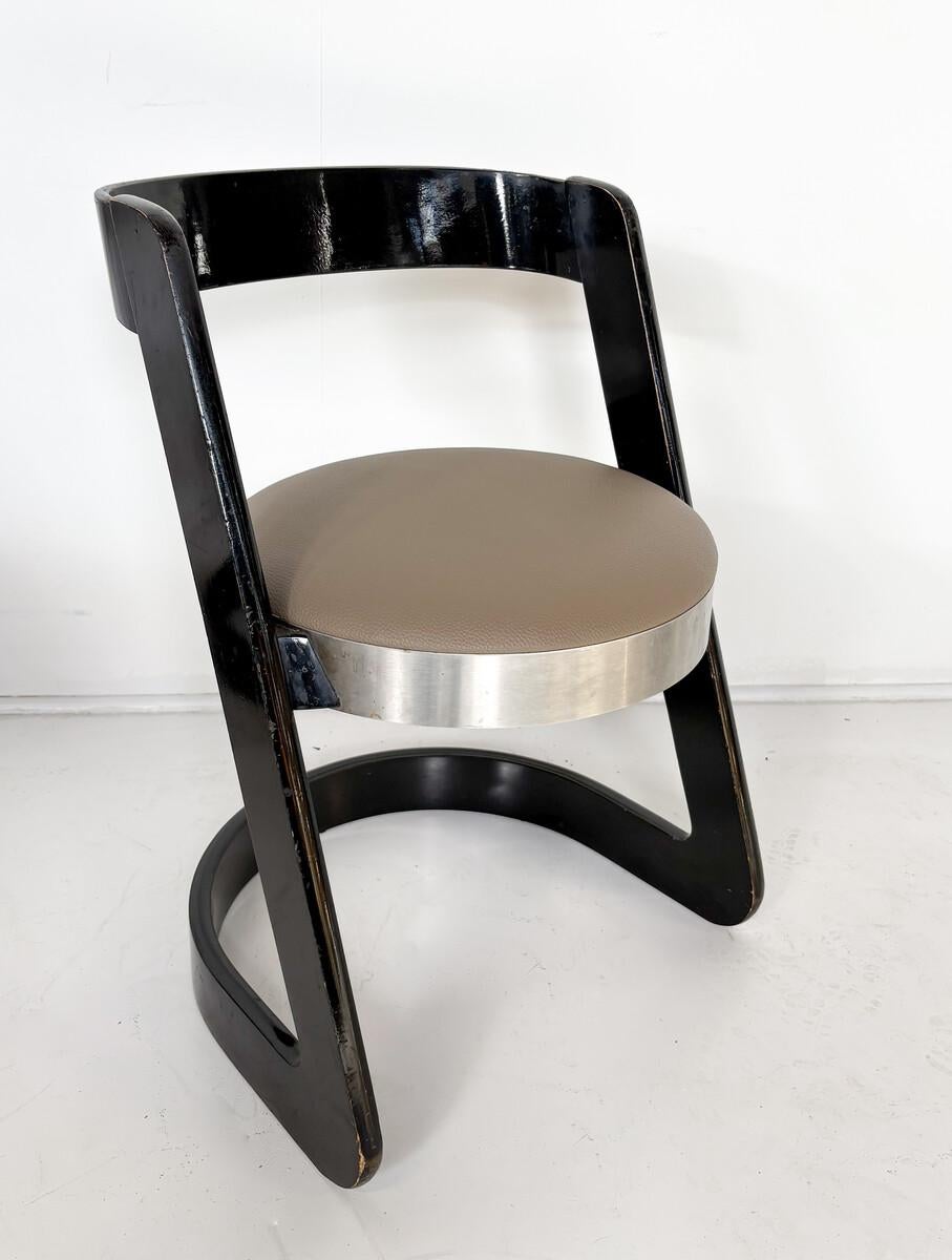 20ième siècle Ensemble de 6 chaises Willy Rizzo pour Mario Sabot, Italie, 1970 en vente
