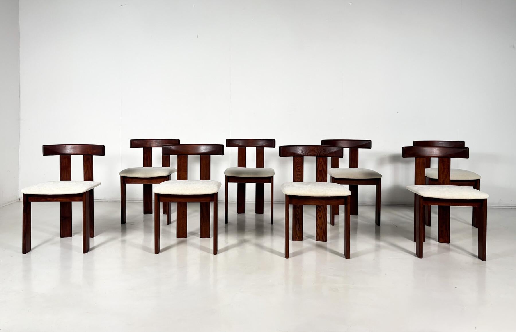 Mid-Century Modern Set of 8 Chairs by Luigi Vaghi, 1960s (20. Jahrhundert) im Angebot