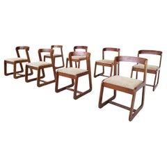 Ensemble de 8 chaises modernes du milieu du siècle dernier de Mario Sabot, Italie, 1970