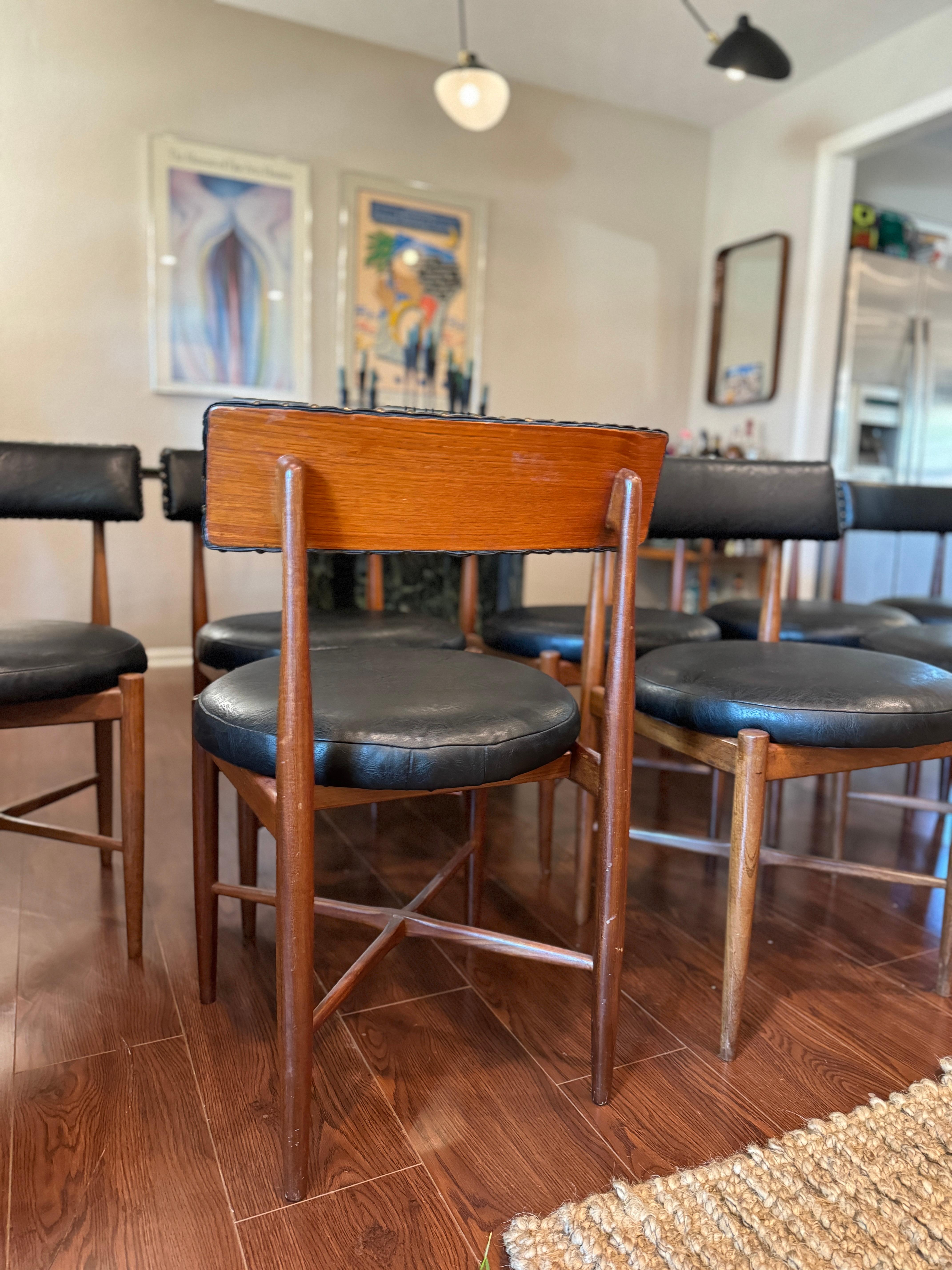 mid century modern set of 8 dining chairs by Victor Bramwell Wilkins for G plan 7