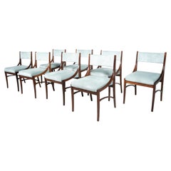 Mid-Century Modern Set of 8 Dining Chairs Model 110 by Ico Parisi for Cassina