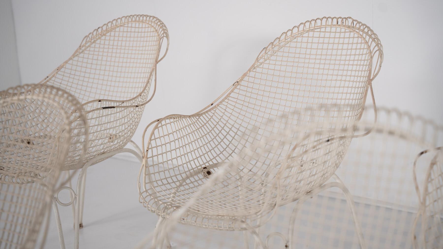 Ensemble de 8 chaises de jardin The Moderns, Italie, années 1950 en vente 3