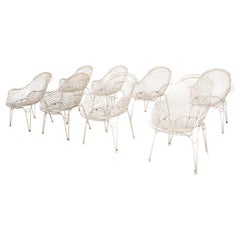 Mid-Century Modern set of 8 Garden Chairs, Italy, 1950s