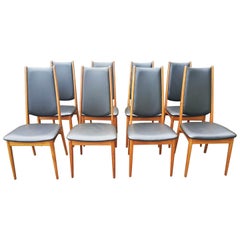 Mid-Century Modern Set of 8 Teak Dining Chairs Attributed to Johannes Andersen