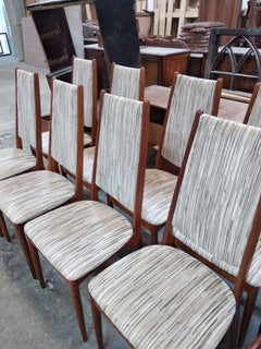 Mid-Century Modern Set of 8 Teak Dining Chairs Attributed to Johannes Andersen