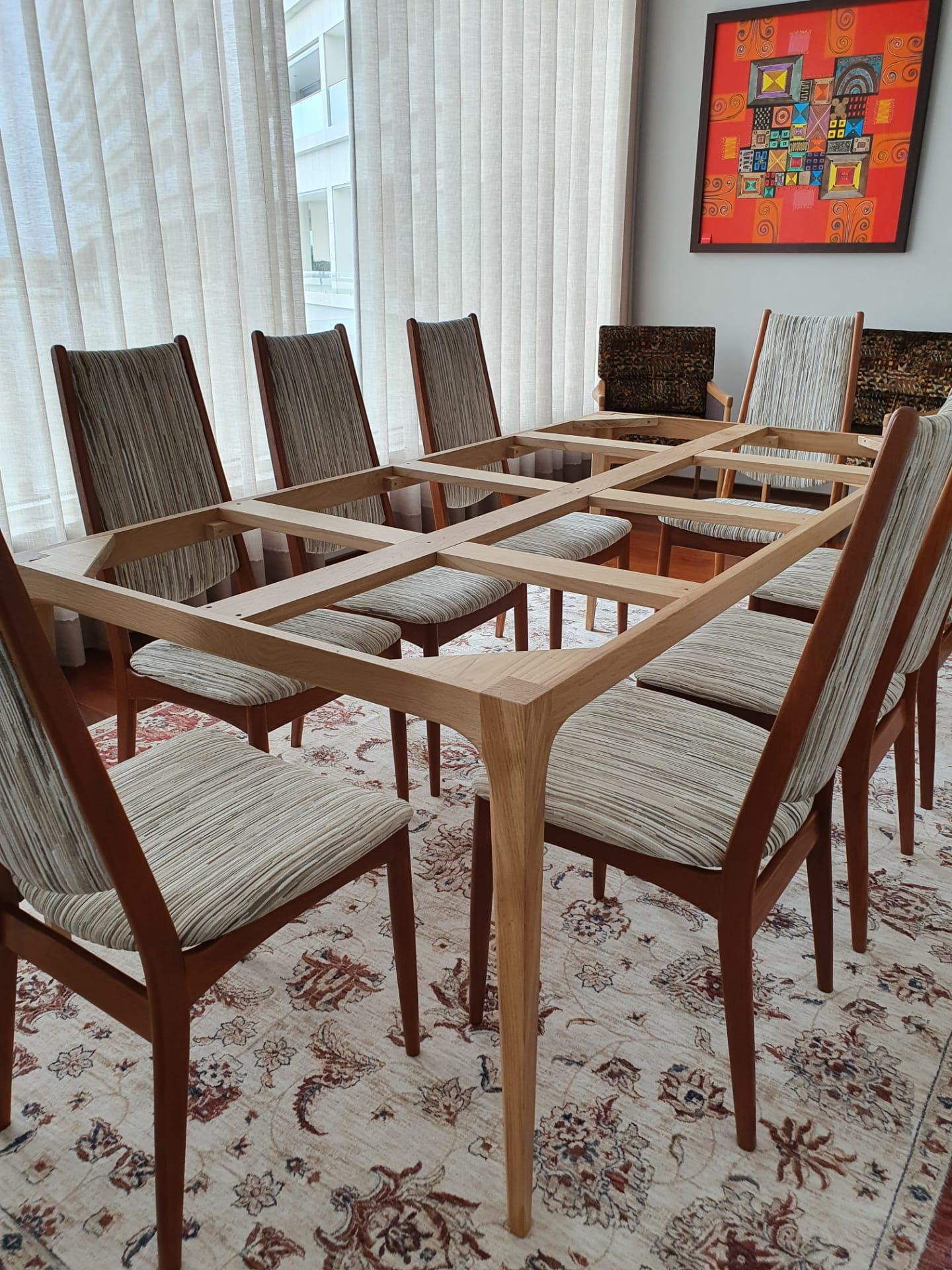 Mid-Century Modern Set of 8 Teak Dining Chairs Attributed to Johannes Andersen 1