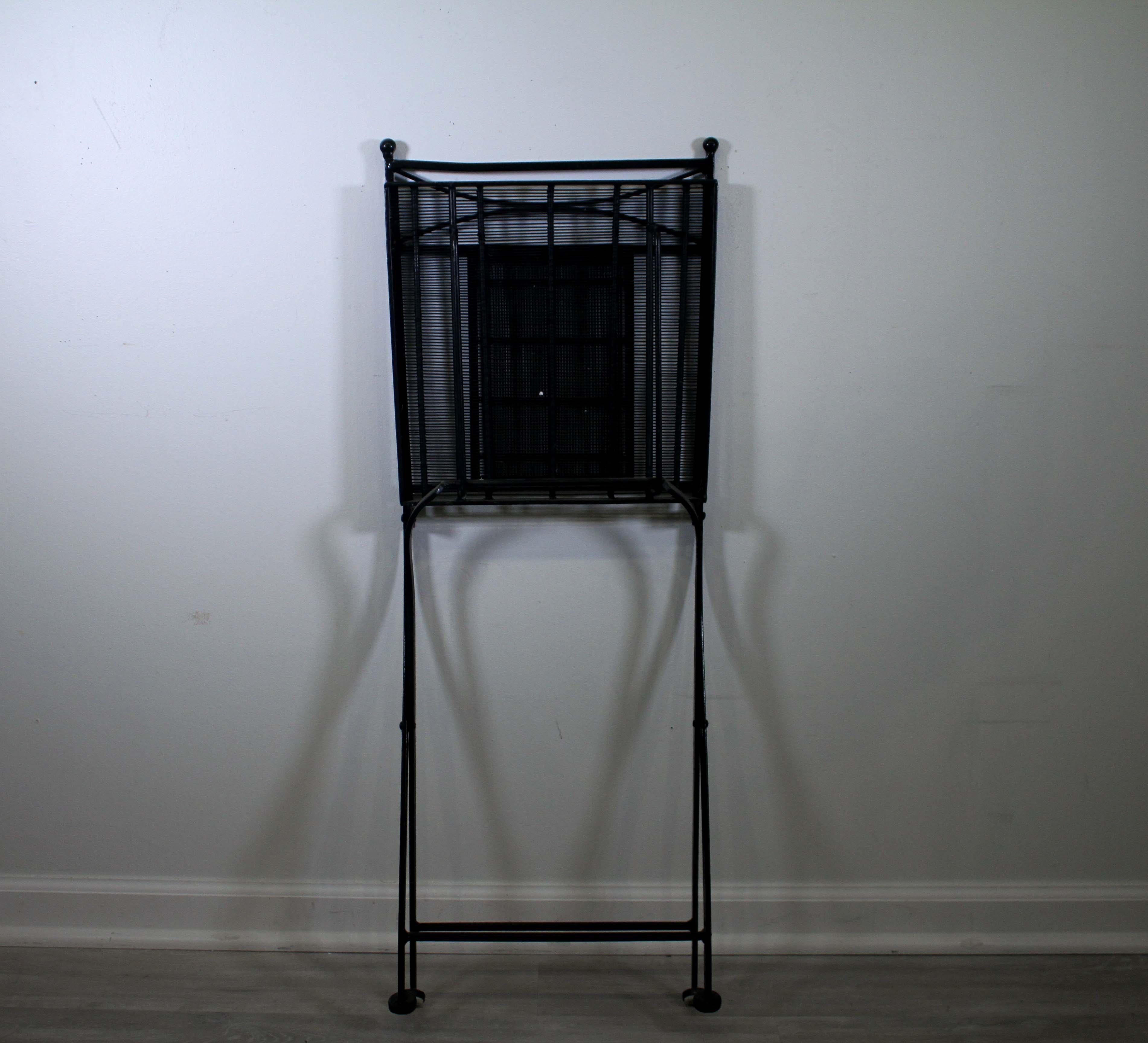 Mid-Century Modern Set of 8x Vintage Wrought Iron Folding Chairs Salterini Style 6
