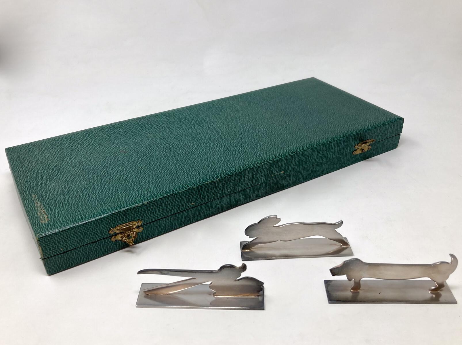 Mid-20th Century Mid-Century Modern Set of Animal Knife Rest, 1930s For Sale