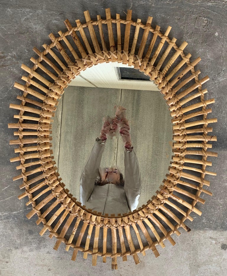 MidCentury Modern Set of Bamboo and Bentwood Headboard and Two