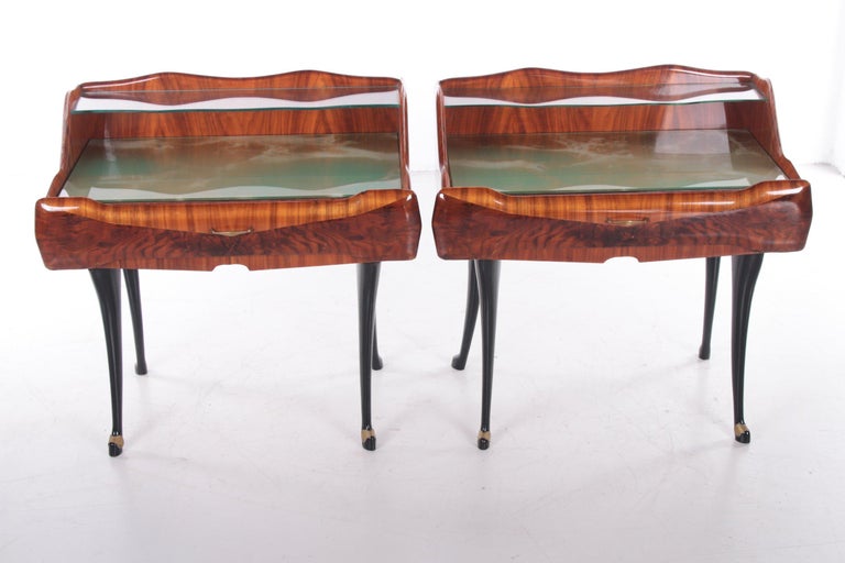 Italian Mid-Century Modern Set of Bedside Tables by Paolo Buffa Italy, 1950s For Sale