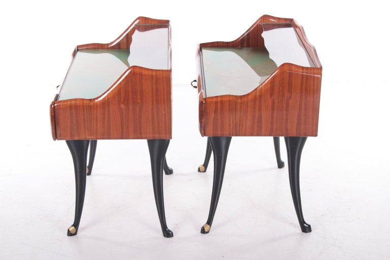 Mid-20th Century Mid-Century Modern Set of Bedside Tables by Paolo Buffa Italy, 1950s For Sale