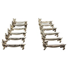 Vintage Mid-Century Modern Set of Cat Knife Rests