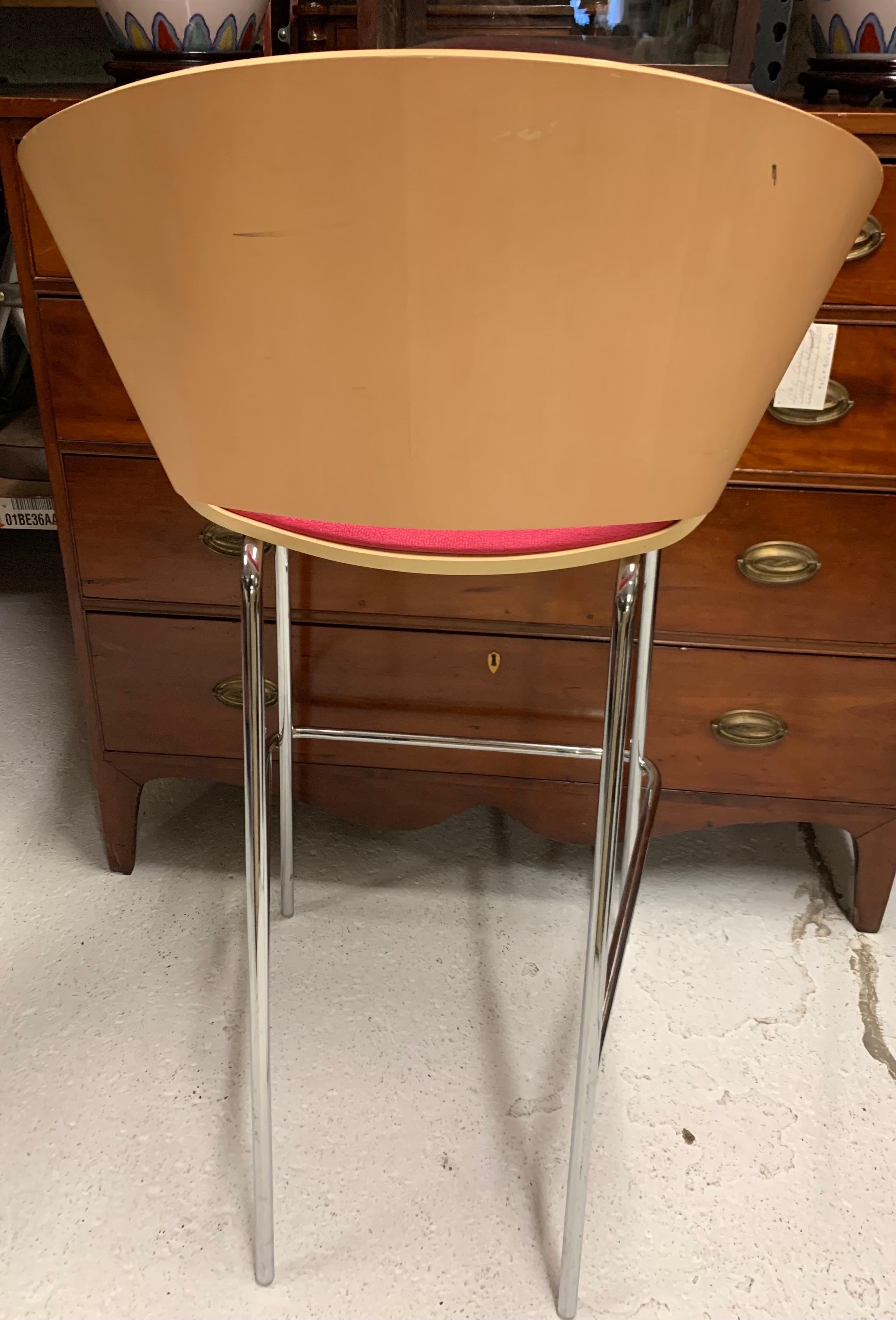 Mid-Century Modern Set of Counter Bar Stools Chairs 1