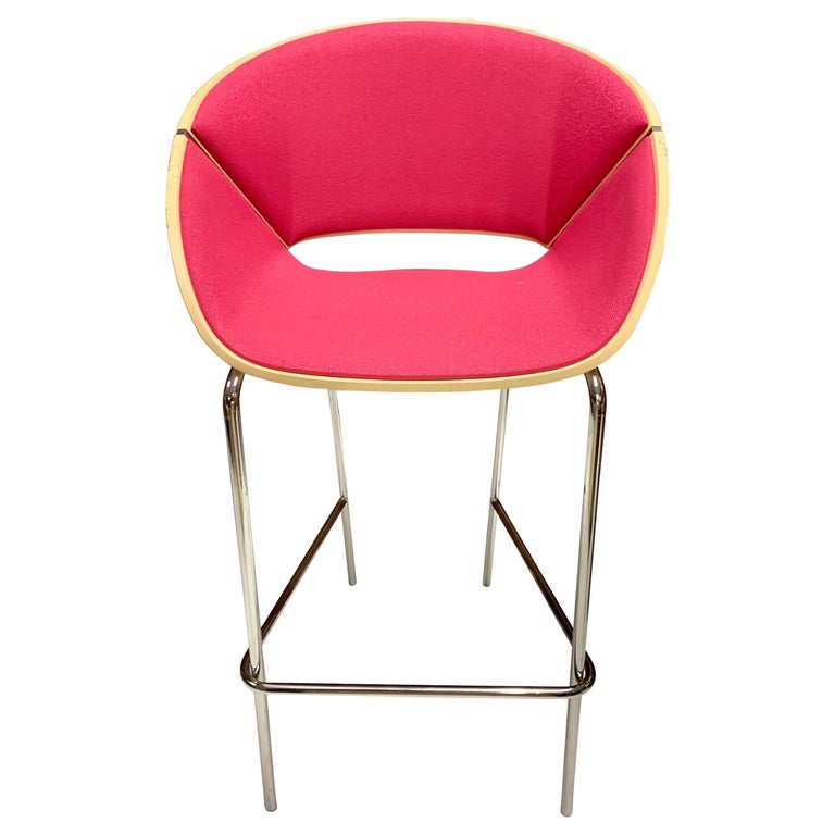 MidCentury Modern Set of Counter Bar Stools Chairs For Sale at 1stDibs