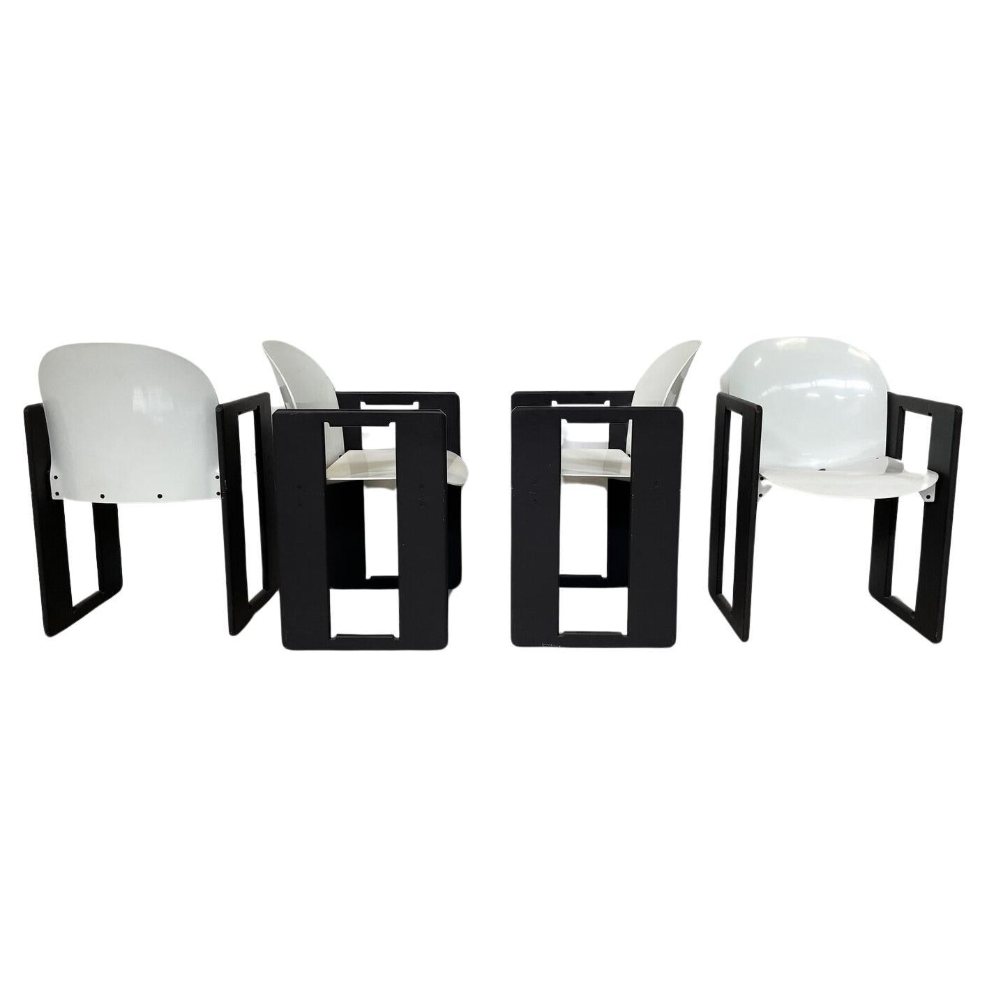 Ensemble de 4 chaises Diagolo de style mi-siècle moderne par Afra & Tobia Scarpa pour B&B Italia en vente