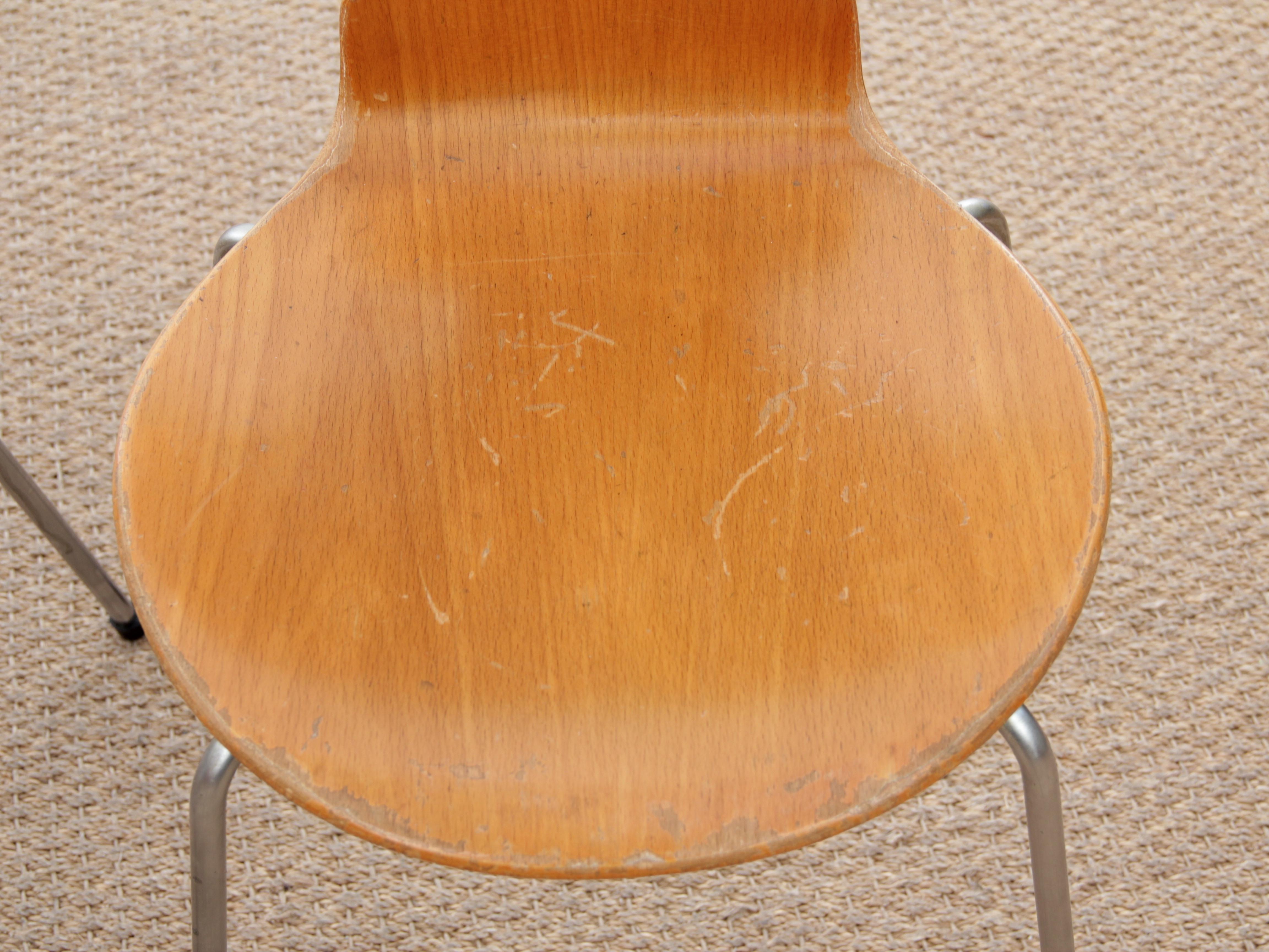 Mid-Century Modern Set of Dining Hant Chairs, 4 Legs 9