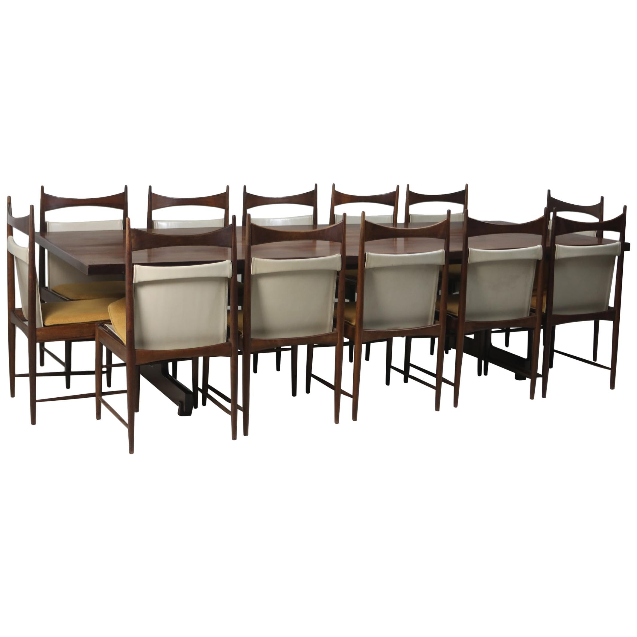 Mid-Century Modern Set of Dining Table with Chairs by Sergio Rodrigues, Brazil