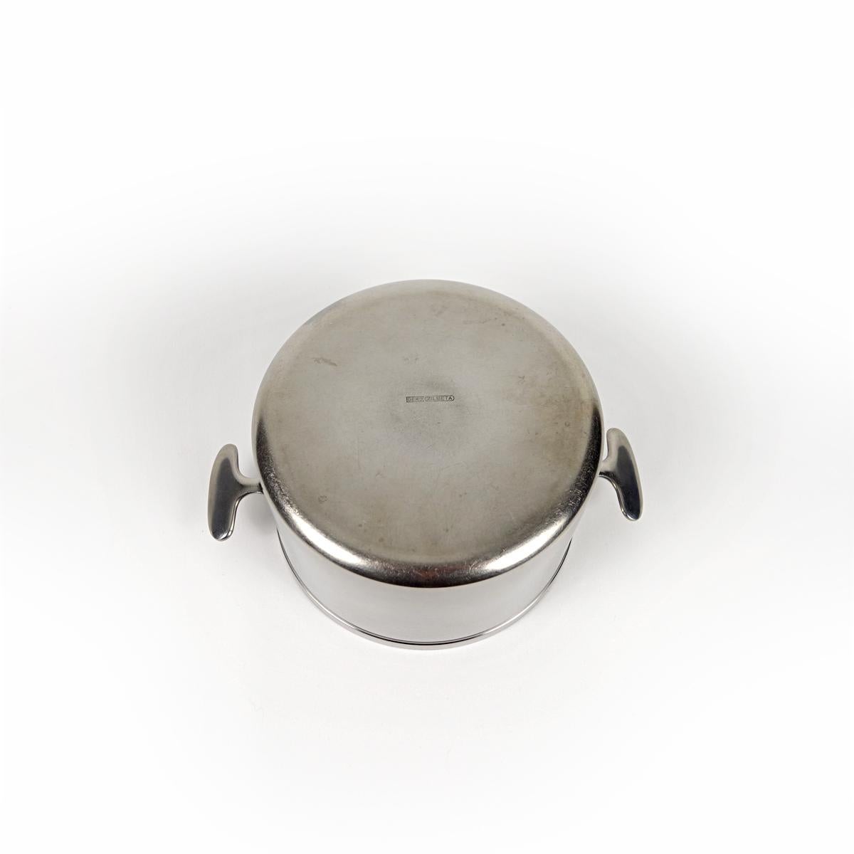 The Moderns Modernity Set of Five Stainless Steel Pans by Dick Simonis for Gero (Ensemble de cinq casseroles en acier inoxydable) en vente 10