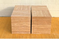 Mid-Century Modern Set of Four Cube Pedestals /Coffee Table