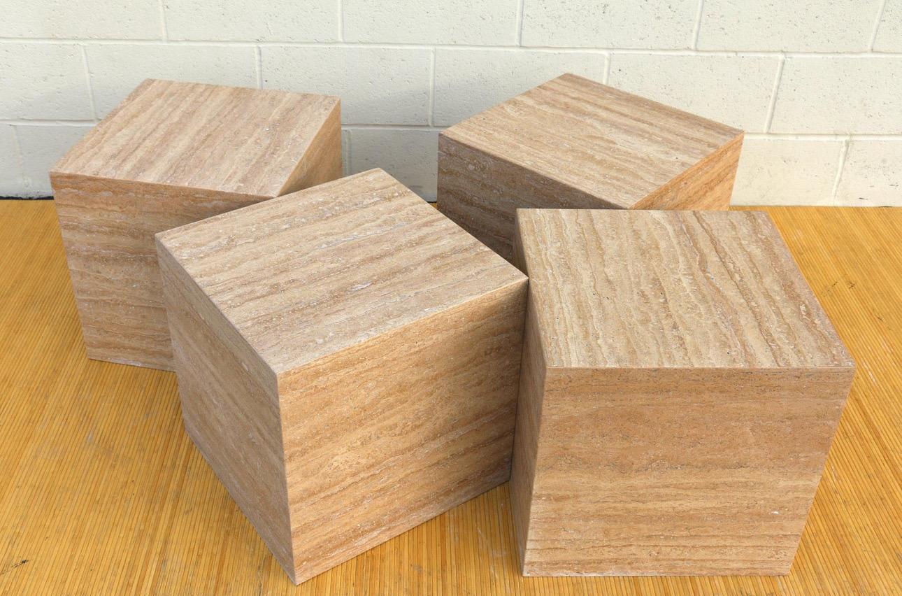 Mid-Century Modern Set of Four Cube Pedestals /Coffee Table For Sale 1