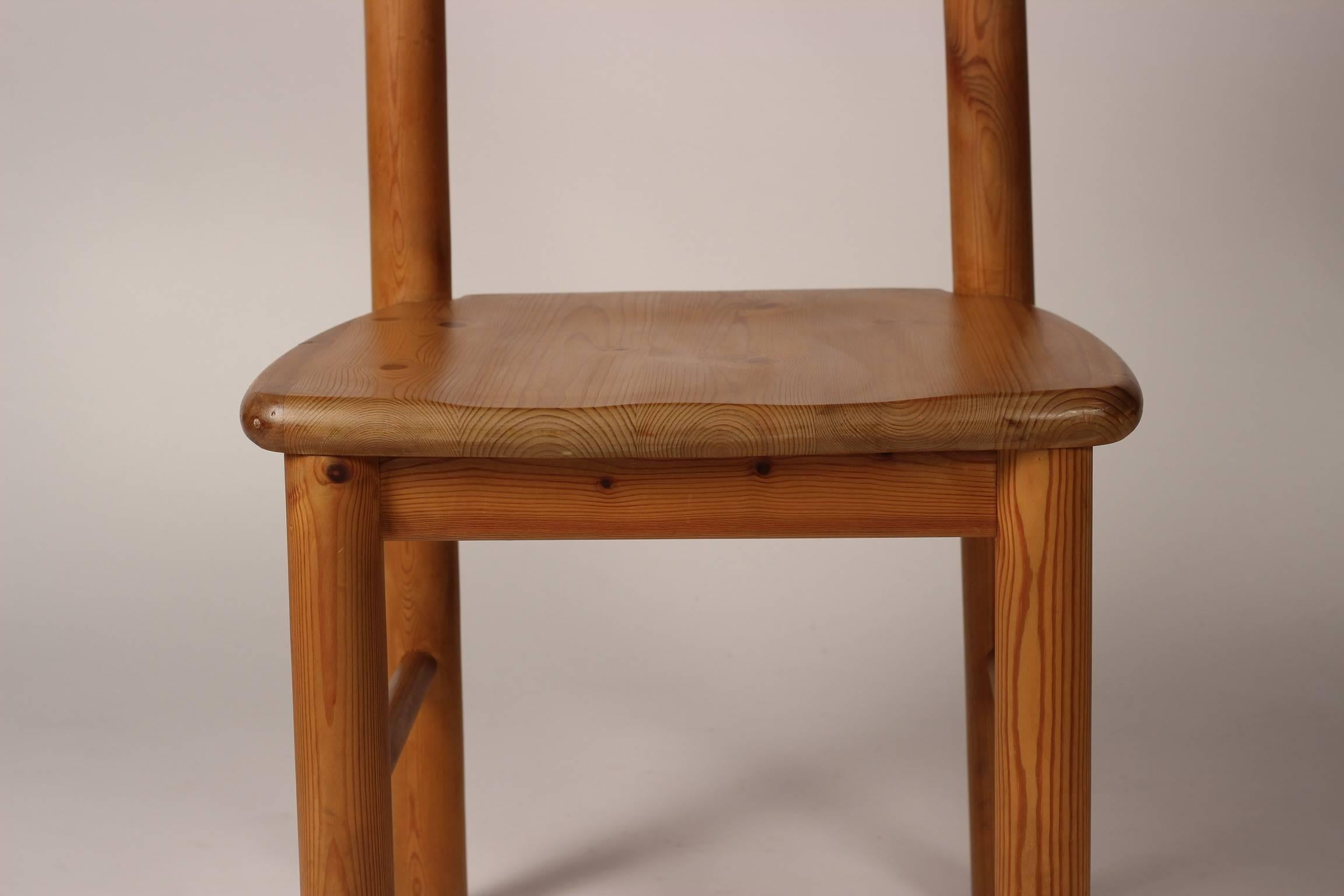 Mid-Century Modern Set of Four Pine Danish Chairs by Rainer Daumiller 6