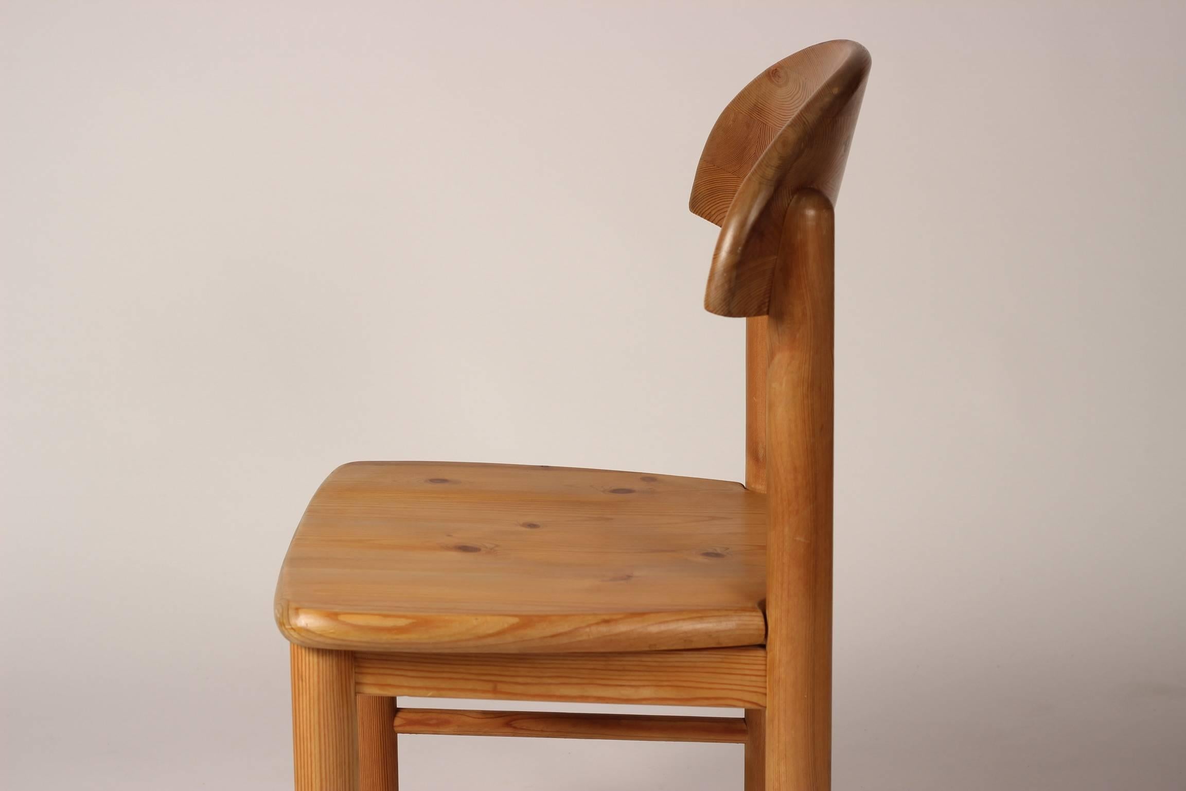 Mid-Century Modern Set of Four Pine Danish Chairs by Rainer Daumiller 11