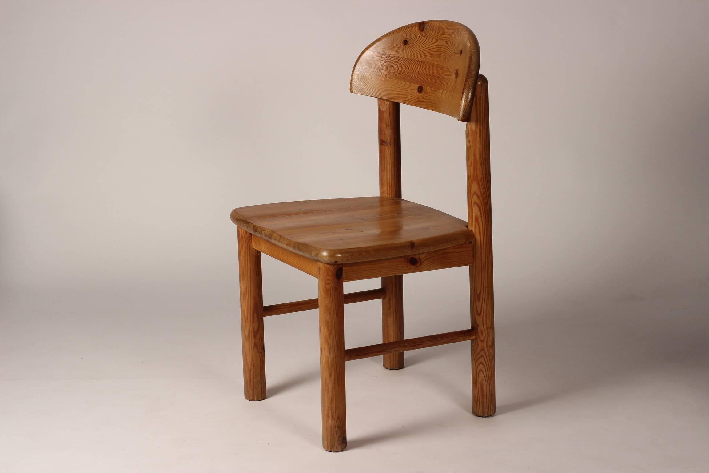 Mid-Century Modern Set of Four Pine Danish Chairs by Rainer Daumiller 3