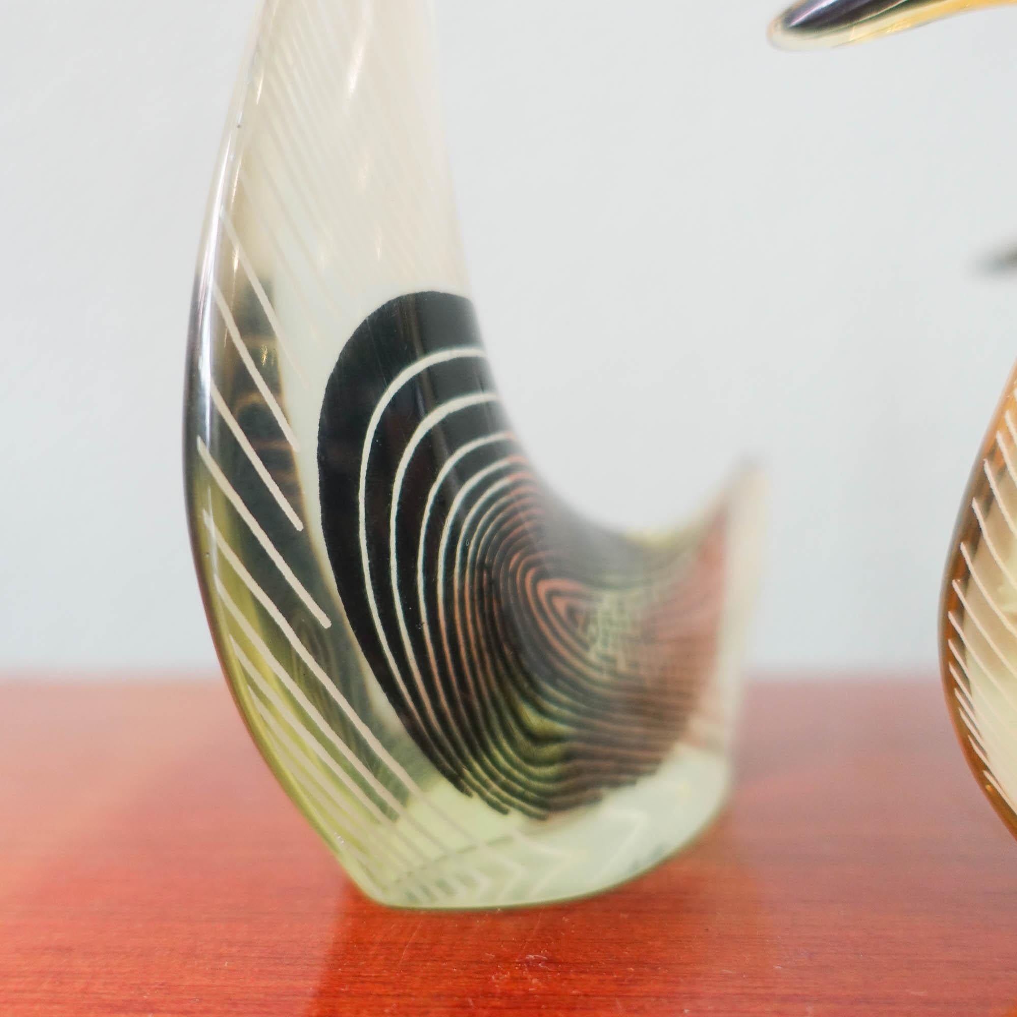 Mid-Century Modern Set of Geese in Acrylic Glass by Abraham Palatnik, 1970's For Sale 10