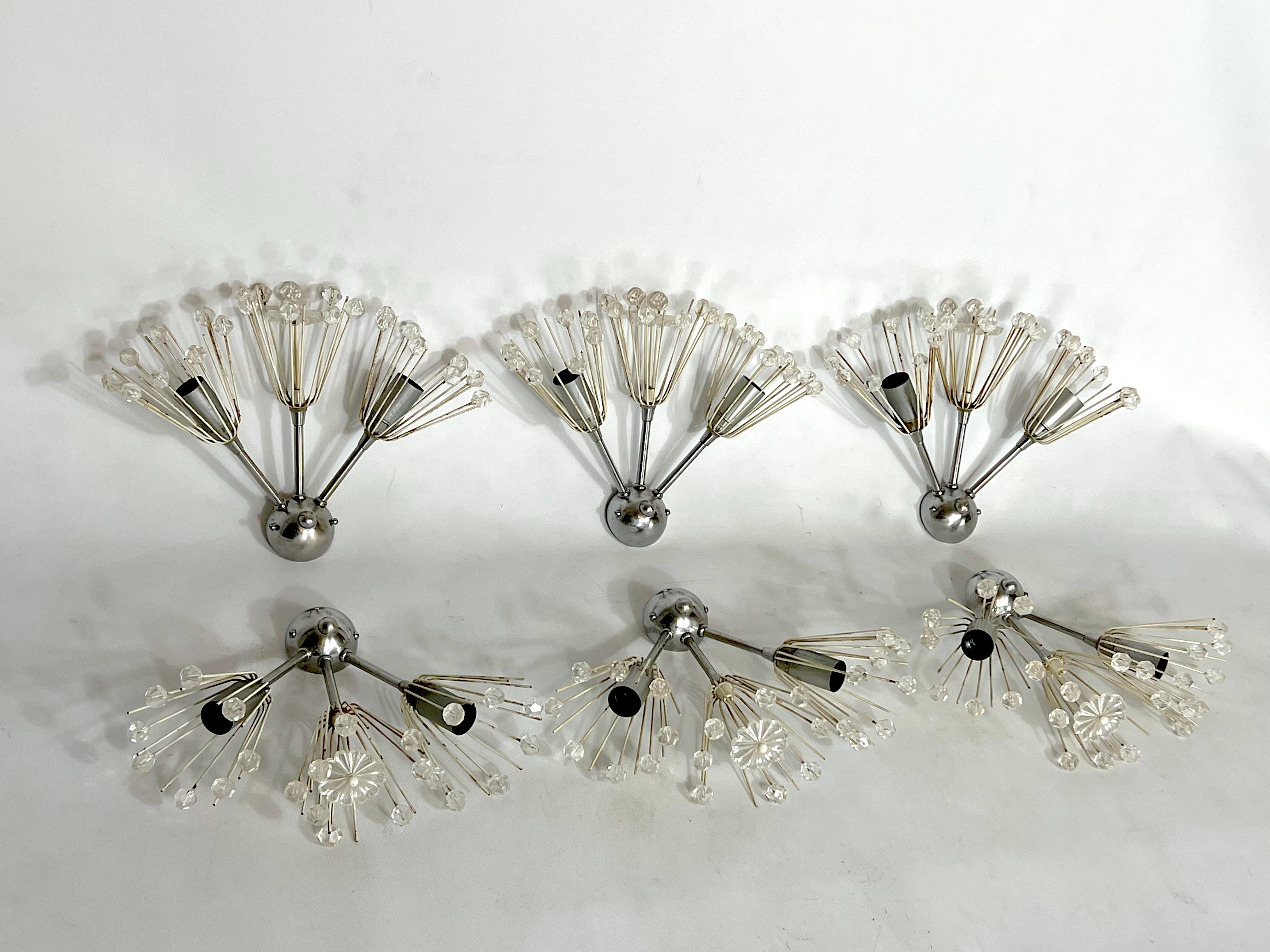 Mid-Century Modern Set of Six Emil Stejnar Sconces from 60s For Sale 4