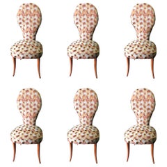 Mid-Century Modern Set of Six Italian Dining Chairs, circa 1950