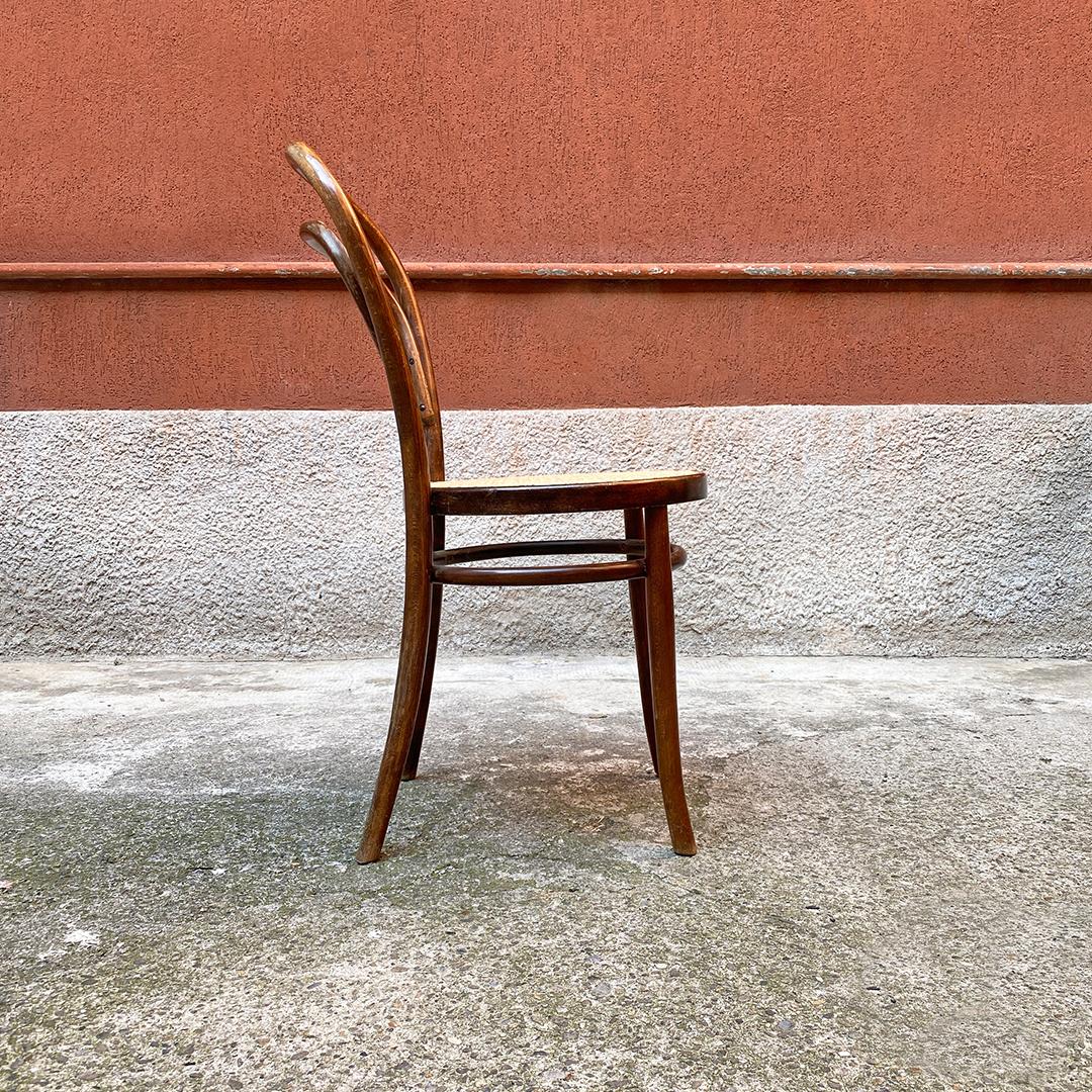 Mid-20th Century Mid-Century Modern Set of Thonet Chairs Model 214 with Vienna Straw, 1940s