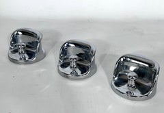 Mid-Century Modern Set of Three Chrome Plastic Coat Hangers Olaf Bohr, 1960s