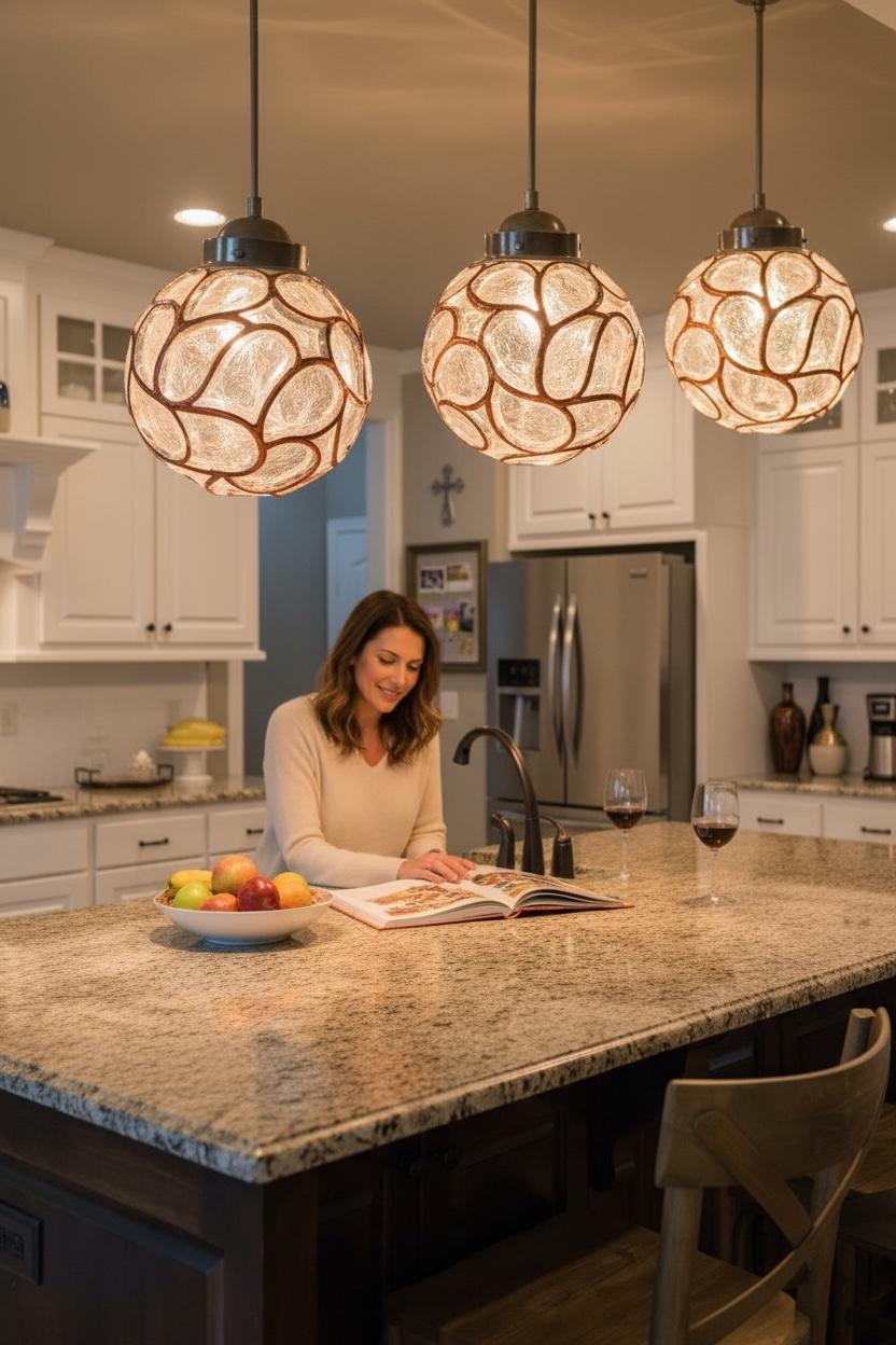 Ensemble de trois lampes à suspension en verre modernes du milieu du siècle, Autriche, années 1960 en vente 4