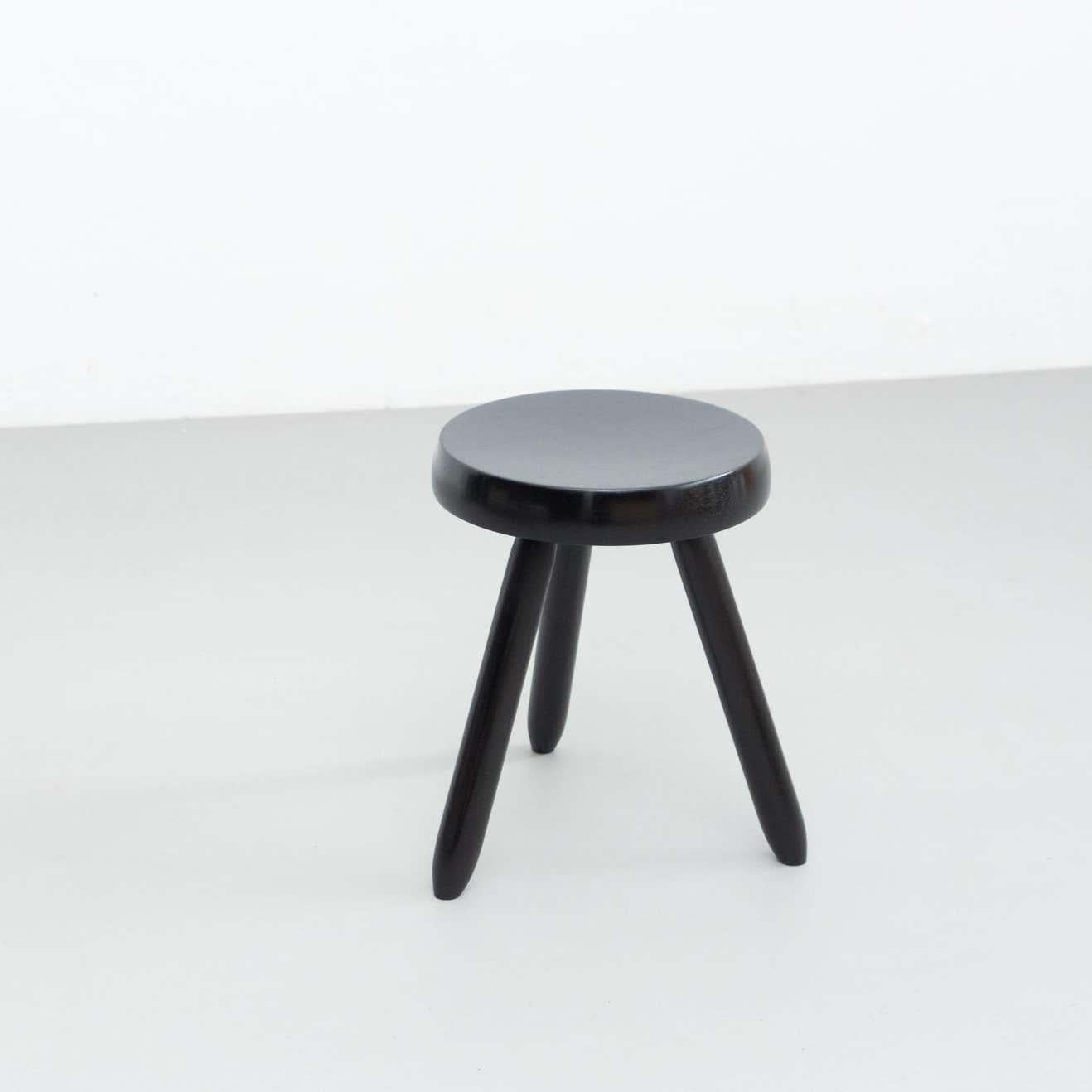 Mid-Century Modern Set of Two Stools in the Style of Charlotte Perriand 9