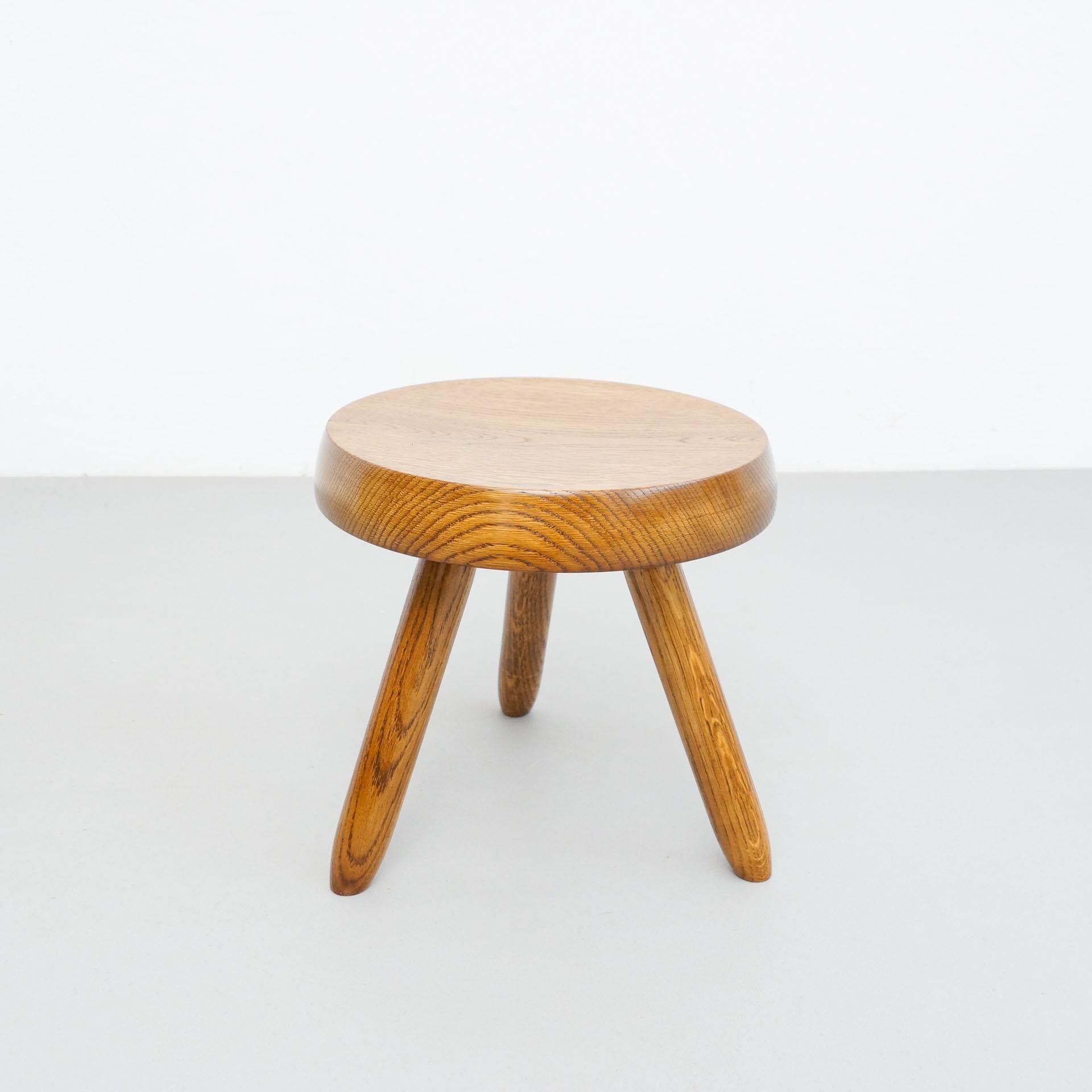 Late 20th Century Mid-Century Modern Set of Two Stools in the Style of Charlotte Perriand