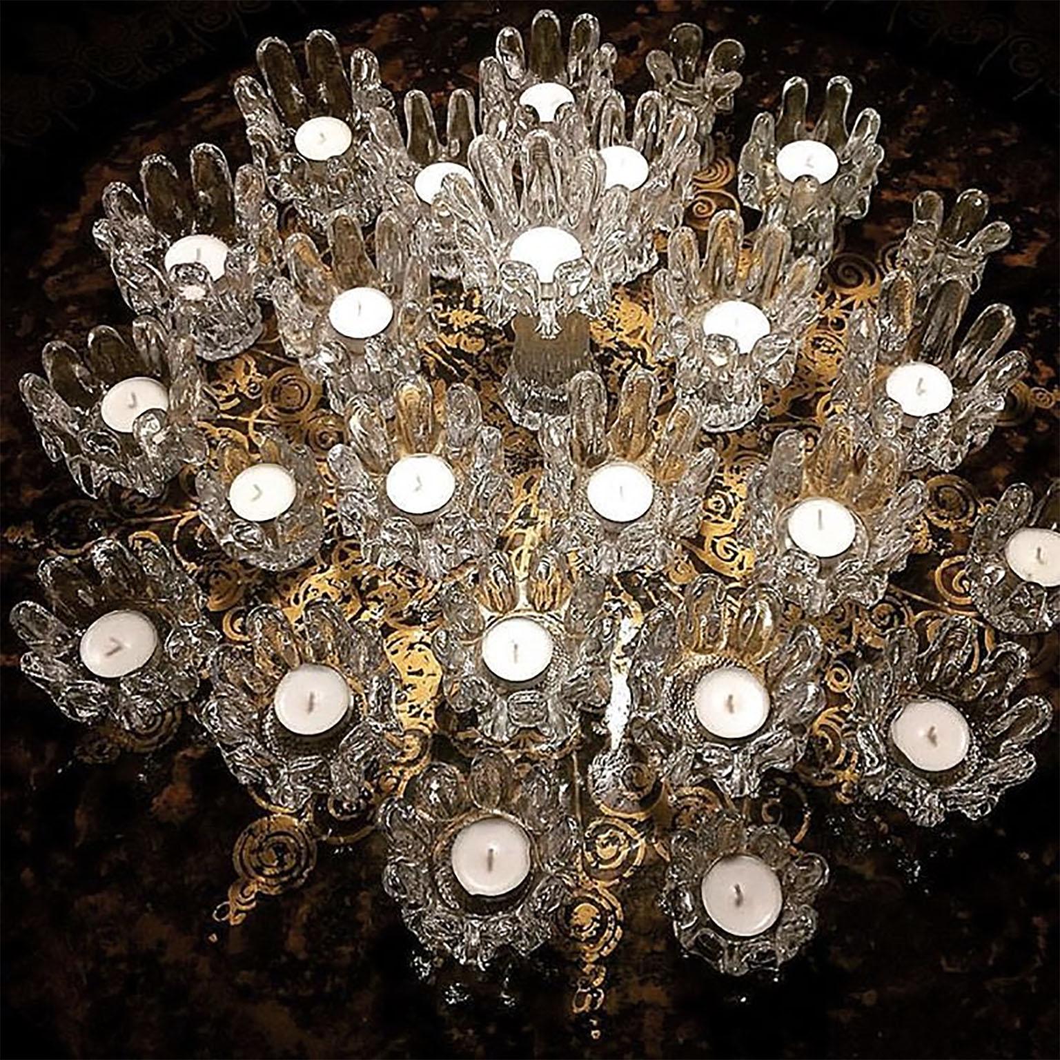 Mid-Century Modern Set Sunflower Candleholders, Goran Warff, Kosta Boda, Sweden 1