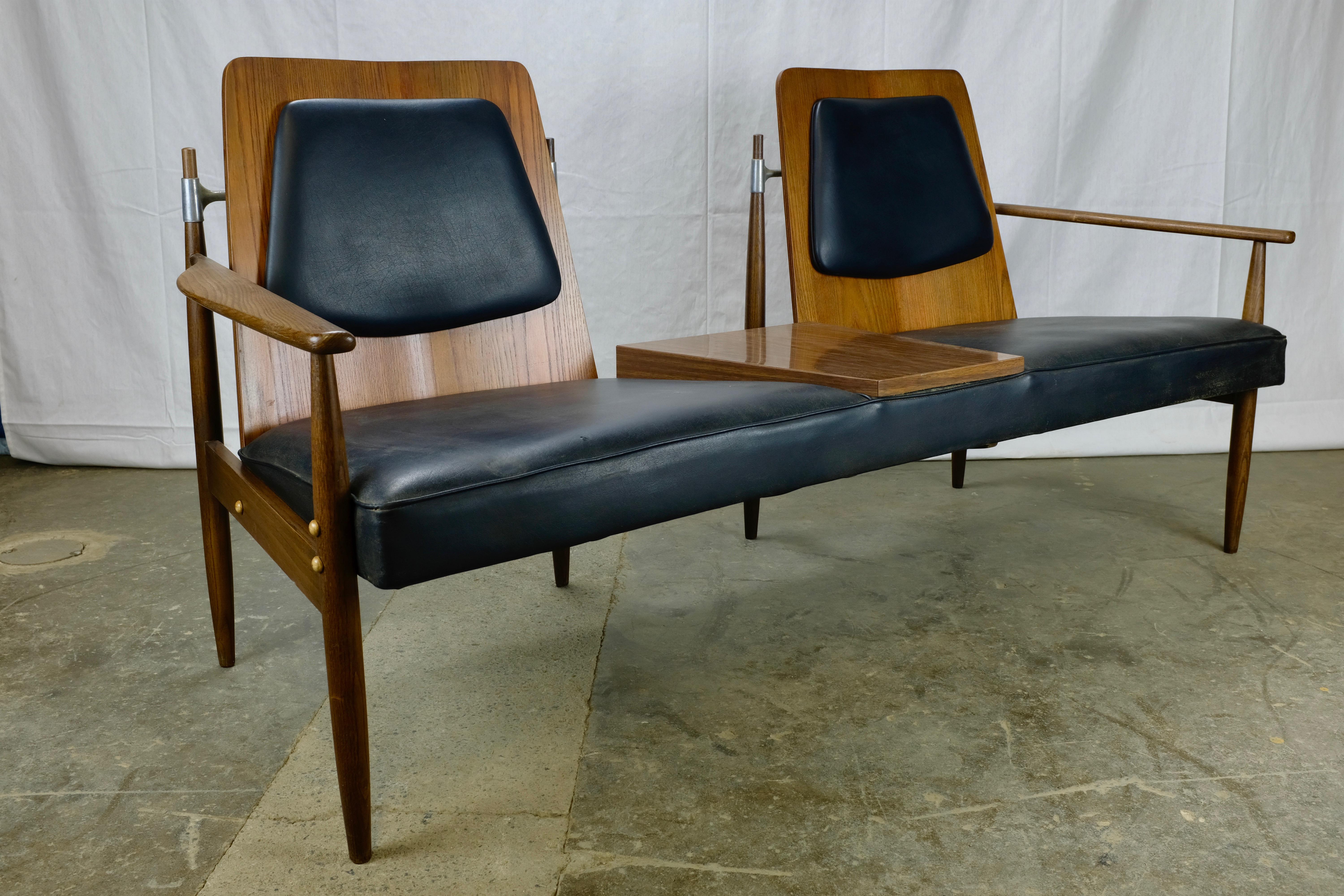 American Mid-Century Modern Settee For Sale