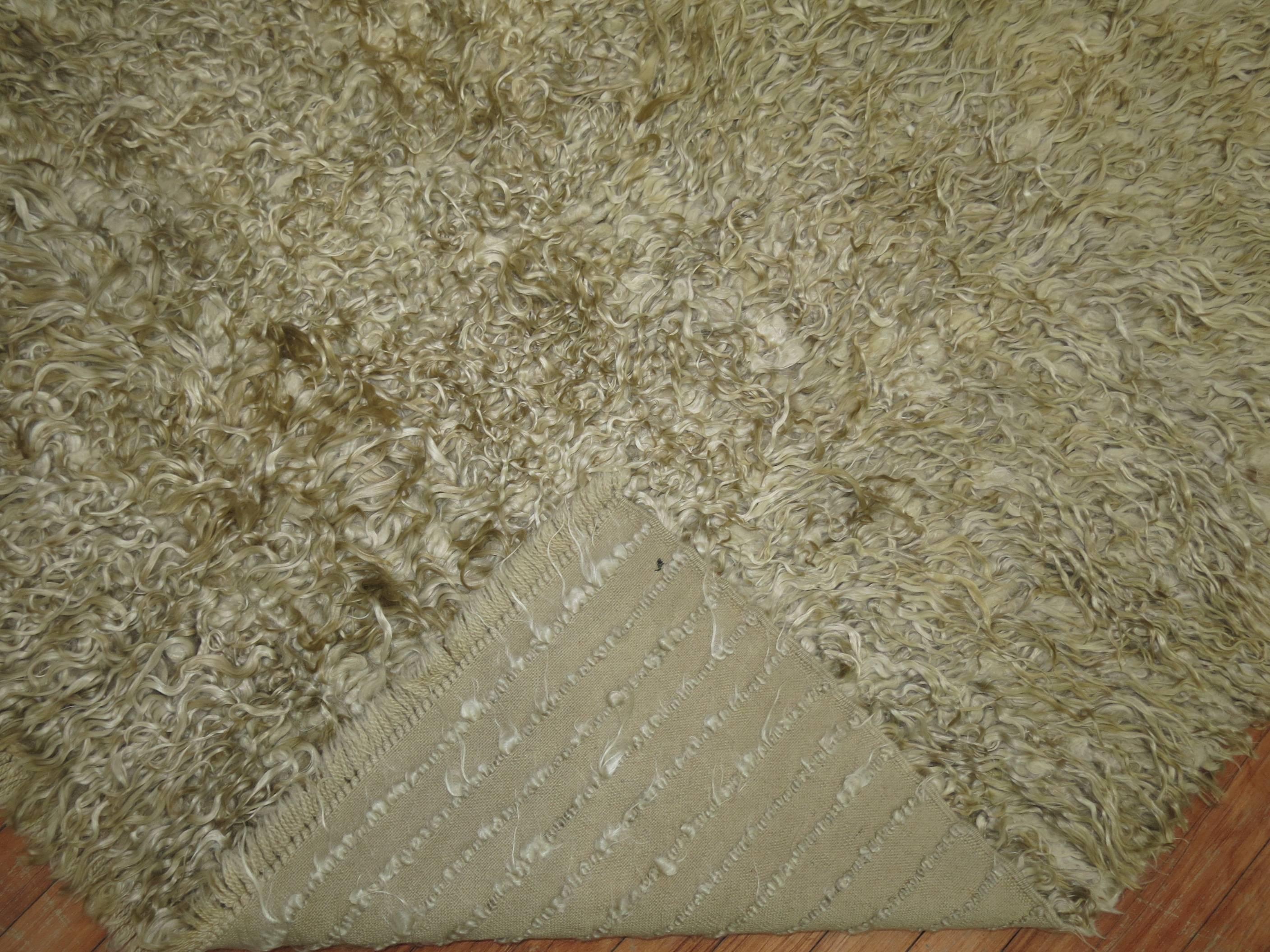 Monotone Turkish Shag rug.

3'10'' x 5'8''