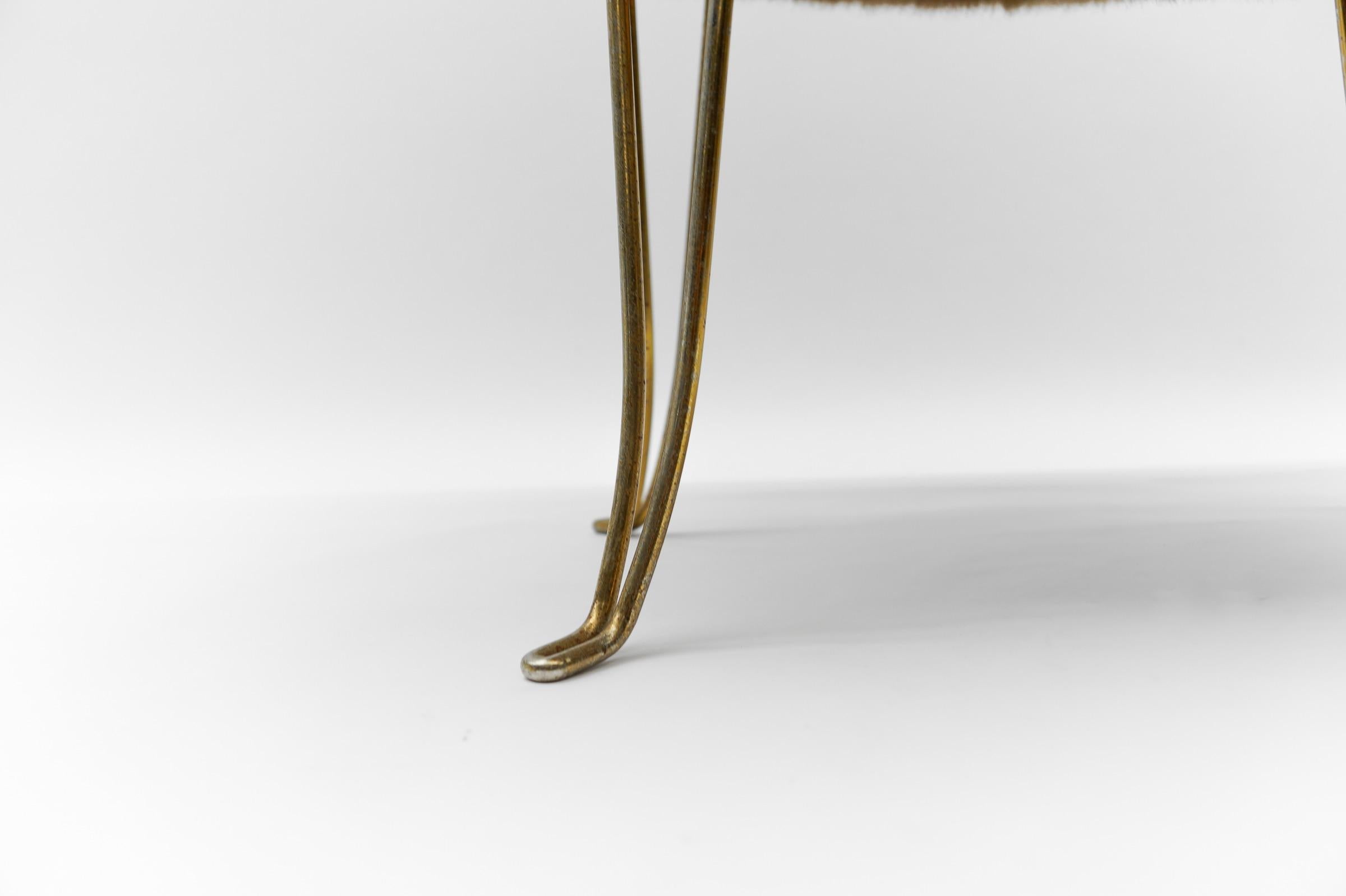Mid-Century Modern Sheep Brass Stool, 1950s  For Sale 4