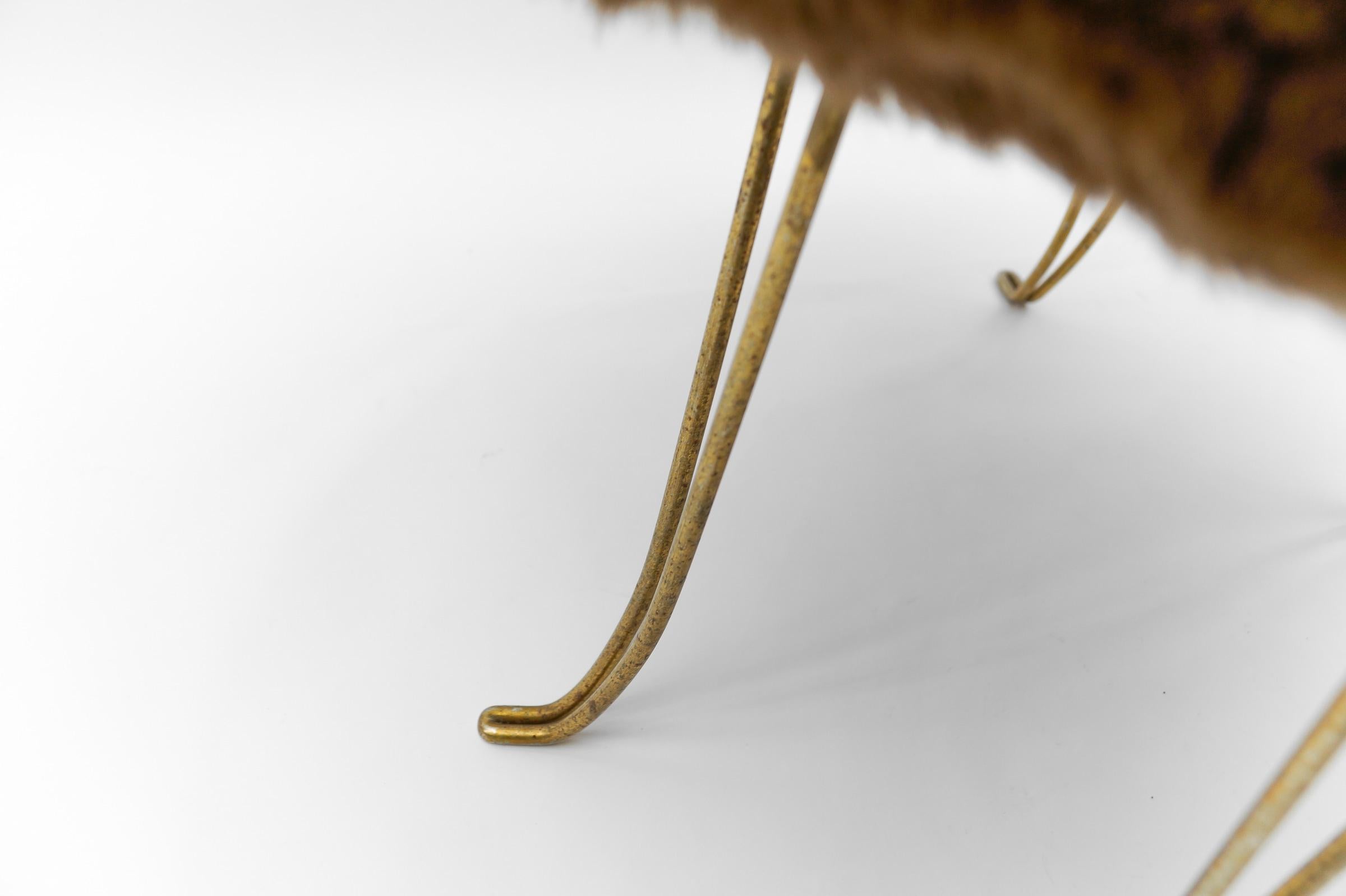 Mid-Century Modern Sheep Brass Stool, 1950s  For Sale 5