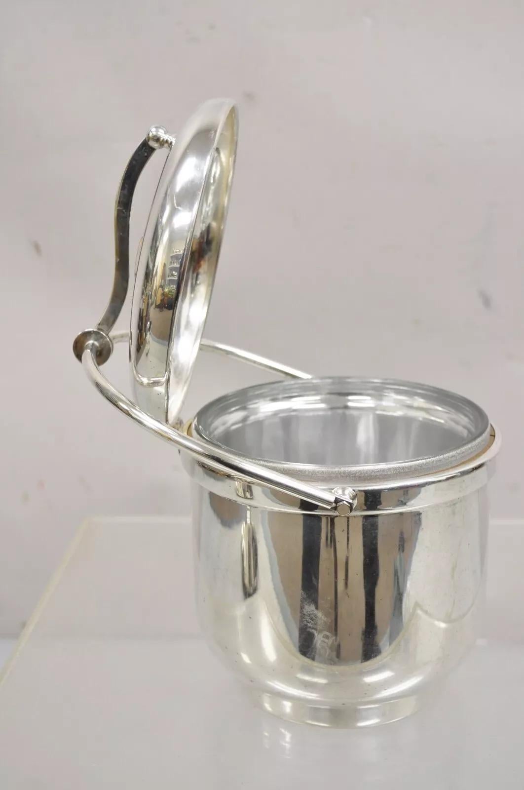 Cubitera con tapa abatible Sheffield Silver Vintage de mediados del siglo XX en Bueno estado para la venta en Philadelphia, PA