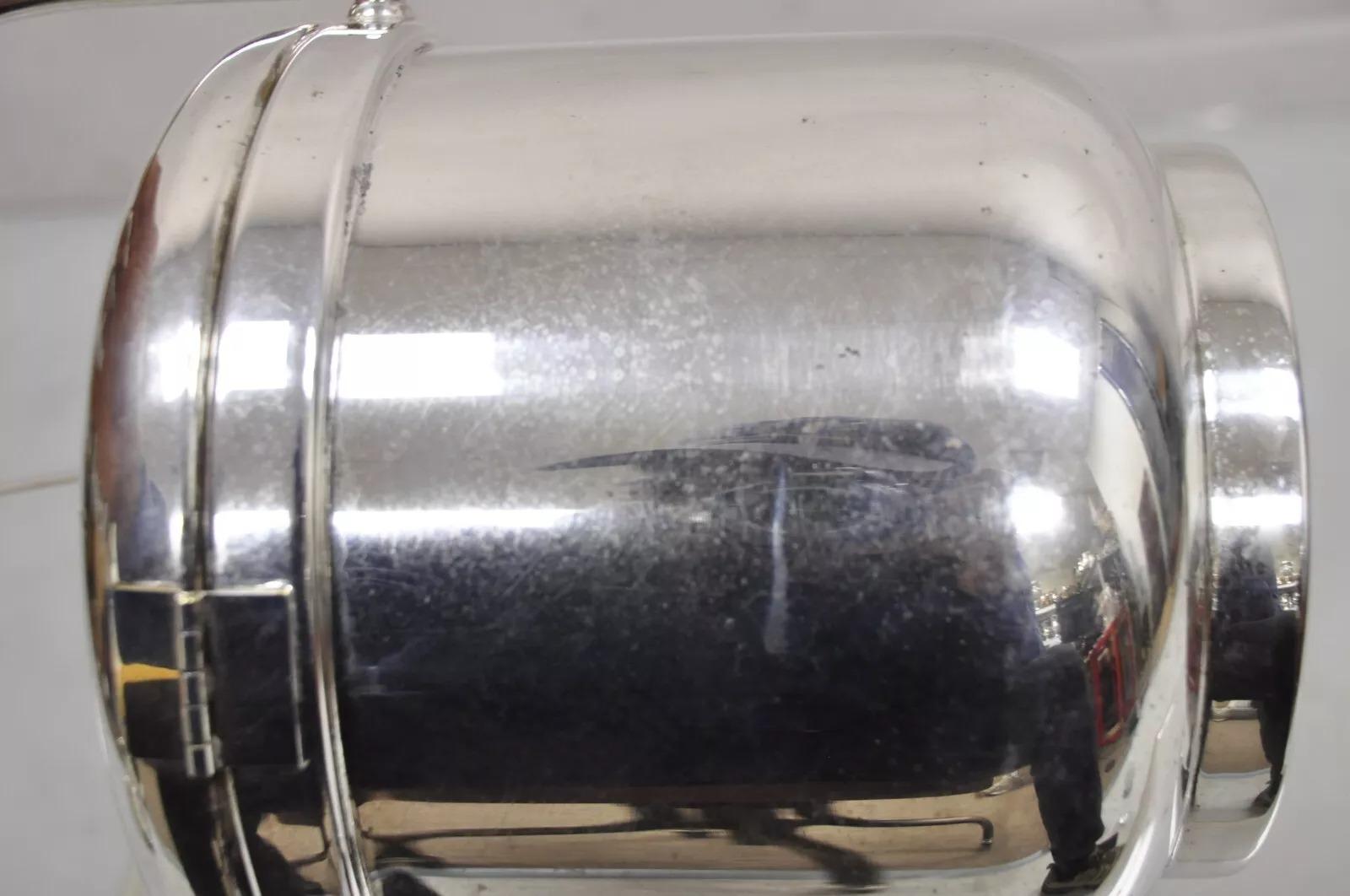 Cubitera con tapa abatible Sheffield Silver Vintage de mediados del siglo XX en venta 1