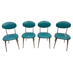 Mid Century Modern Shelby Williams Gazelle Model Cafe Dining Chairs - Set of 4