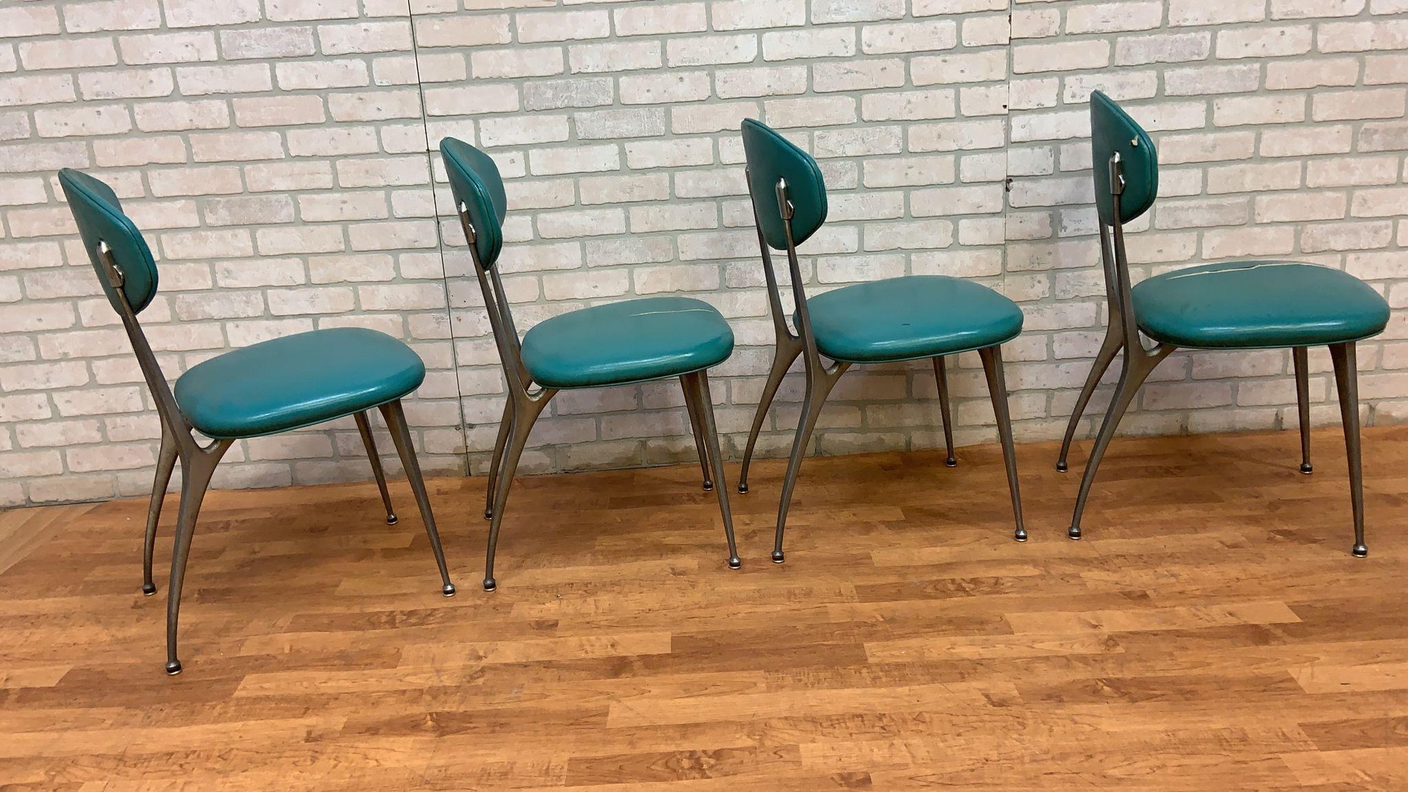 Sedie da pranzo da caffè modello Gazelle di Shelby Williams - Set di 4 In condizioni buone in vendita a Chicago, IL