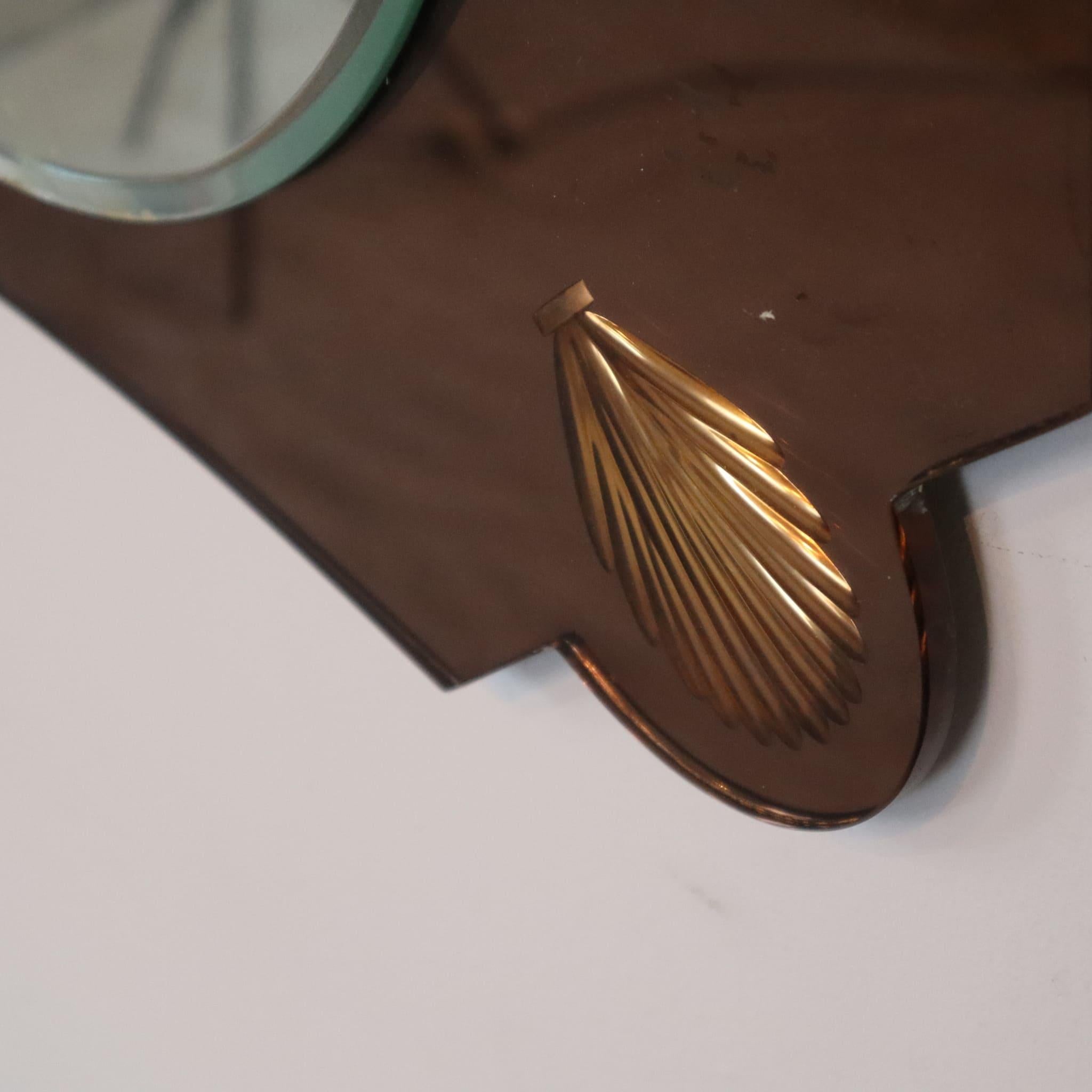 Mid-century modern shell frame mirror Cristal Art style Italy 1960s In Good Condition For Sale In Nicolosi, IT