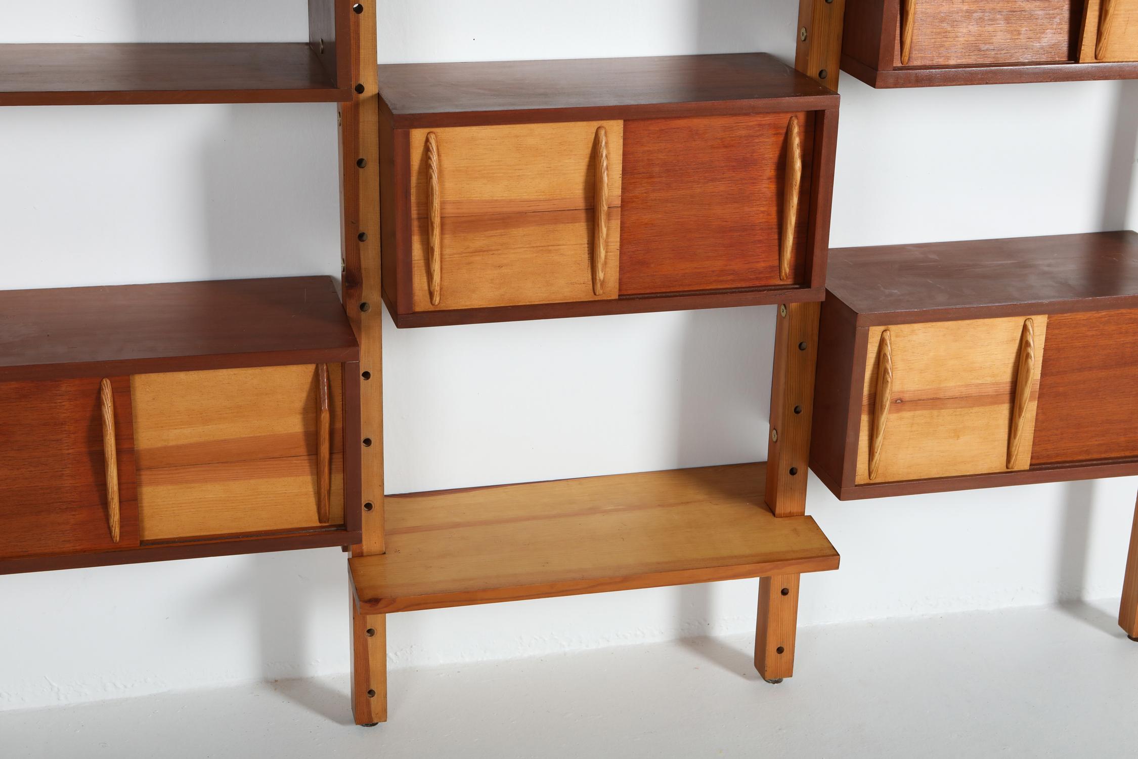 Birch Mid-Century Modern Shelve Unit in the Style of Perriand and Le Corbusier