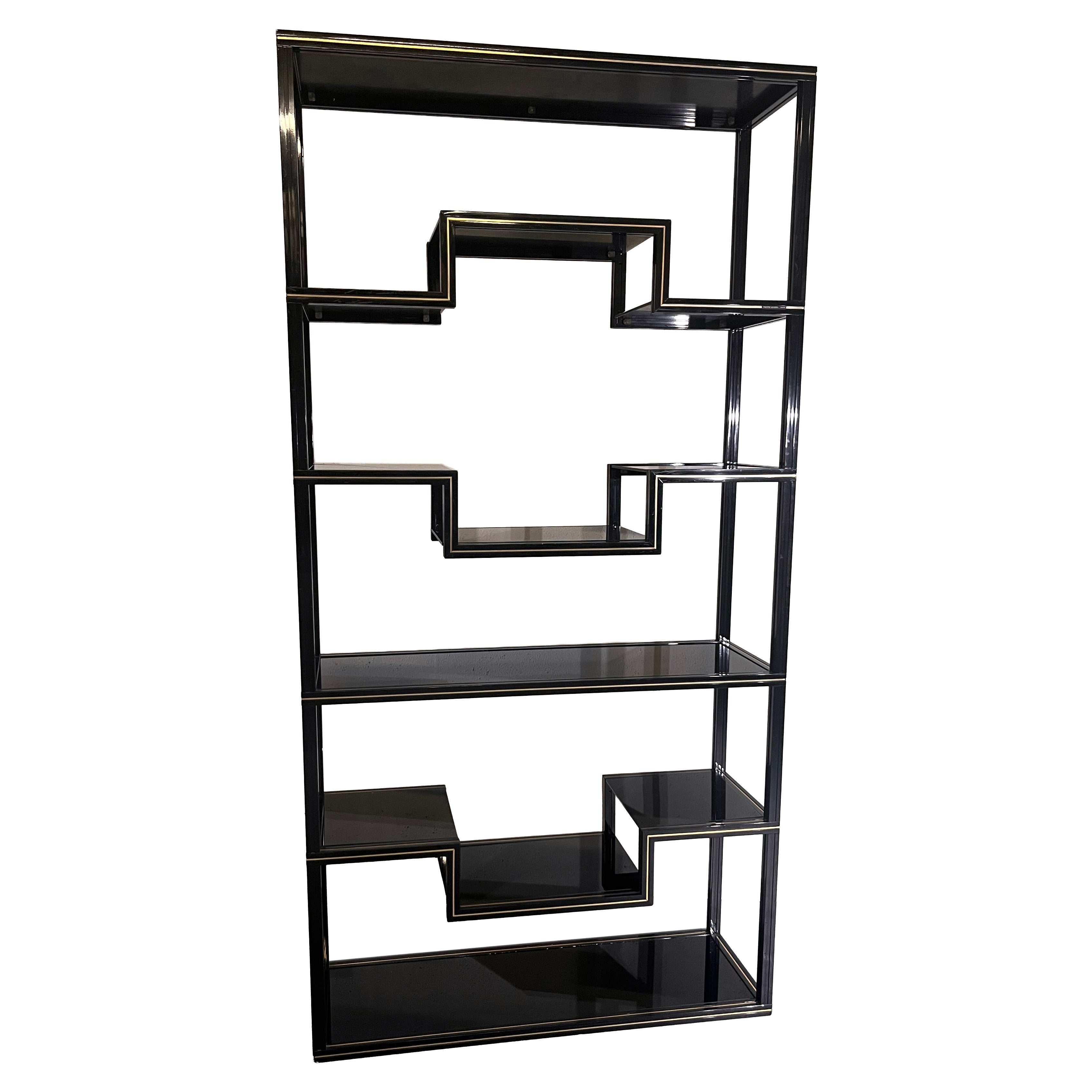 Mid-Century Modern Shelving Unit by Pierre Vandel, Lacquered Aluminum