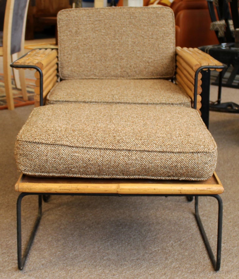 Mid-Century Modern Shirley Ritts Bamboo Wrought Iron Ski Chair and ...