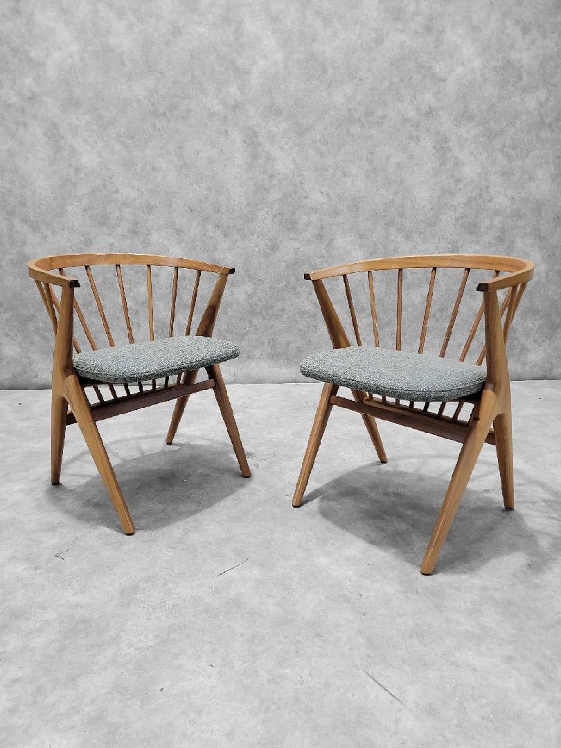 Sillas de capitán de teca estilo Sibast Møbler nº 8 Modernas de mediados de siglo - Pareja siglo XX en venta
