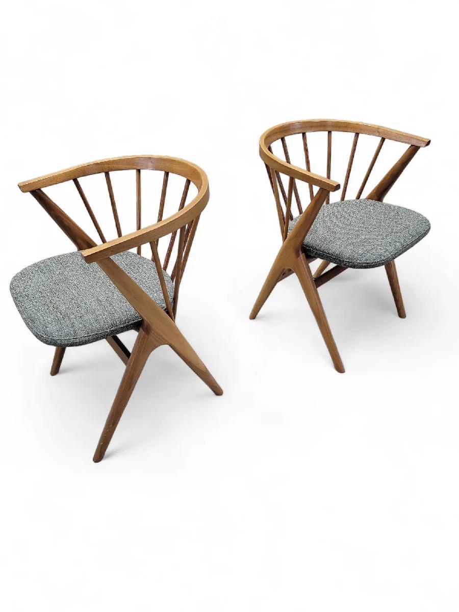 Sillas de capitán de teca estilo Sibast Møbler nº 8 Modernas de mediados de siglo - Pareja Teca en venta